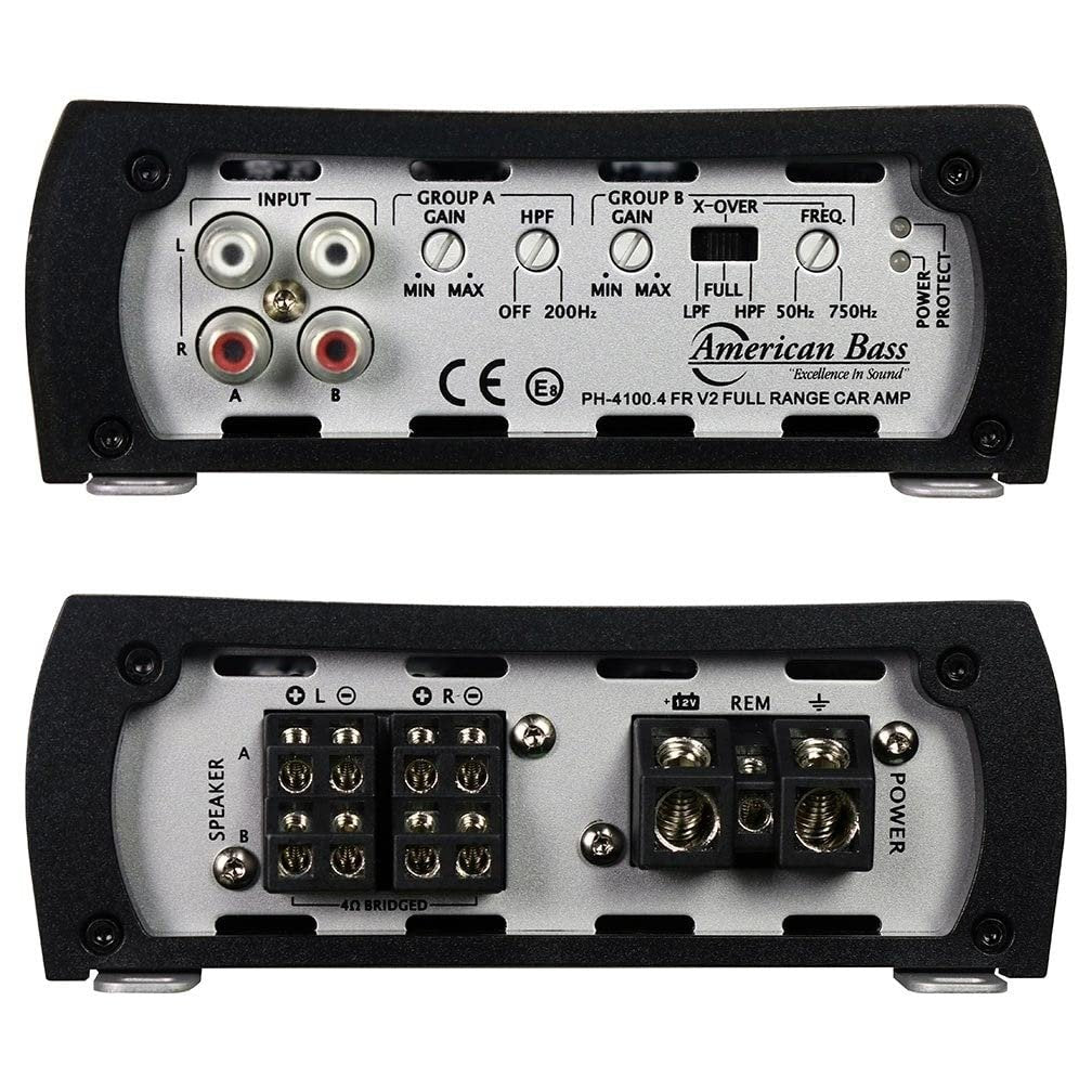 American Bass PH41004FRV2 Amp 4 Channel 2 Ohm Stable 480 Watts