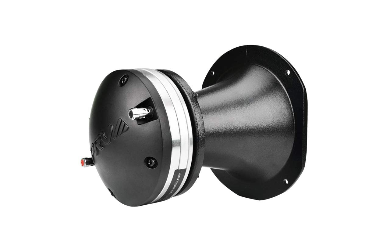PRV AUDIO Driver Horn WG3220Ph-Nd 220 Watts Program Power, 2 Inch Exit Throat, 8 Ohm, 3 in Voice Coil, 110 Watts RMS, Neodymium Magnet - Pro Audio Phenolic Compression Driver with Aluminum Horn Combo