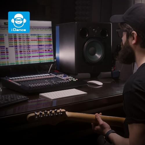 IDANCE Professional Wireless Audio Mixer, 8 Channel Bluetooth Broadcasting and Recording Portable Mixer with Sound Card, Audio Interface Sound Mixer Board with Effects for DJ, Music and Karaoke