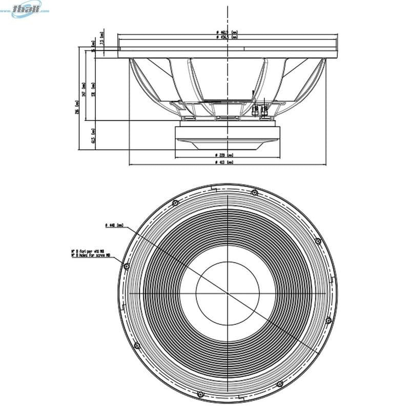 Eighteen Sound 18LW2420-8 LF Drivers 18-inch Extended Low Frequency Loudspeaker Designed for High Spl Subwoofer Applications 1300 Watts RMS 2600 Peak 8-Ohms