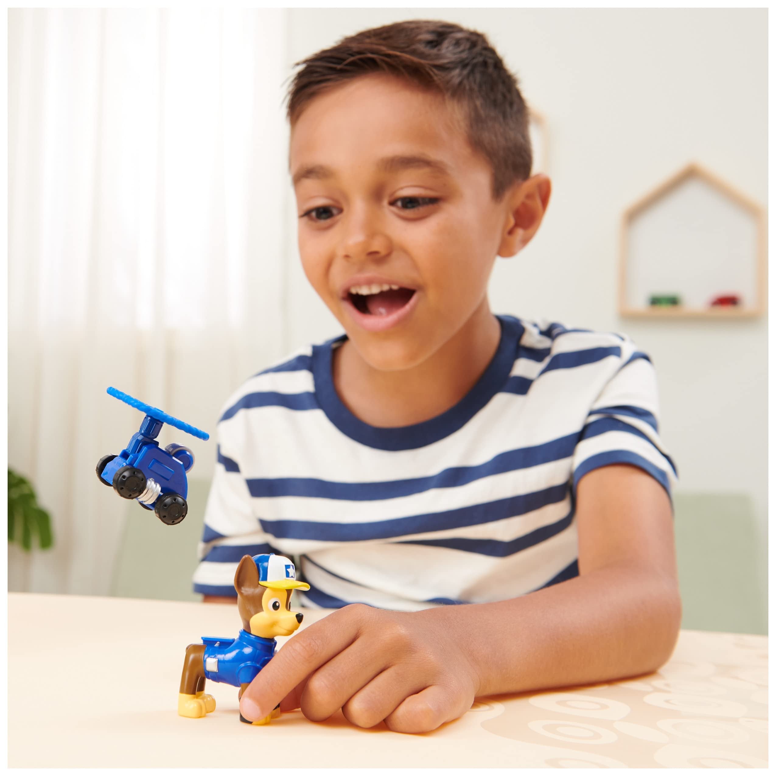 Paw Patrol, Big Truck Pups Chase Action Figure with Clip-on Rescue Drone, Command Center Pod and Animal Friend Kids Toys Ages 3 and up