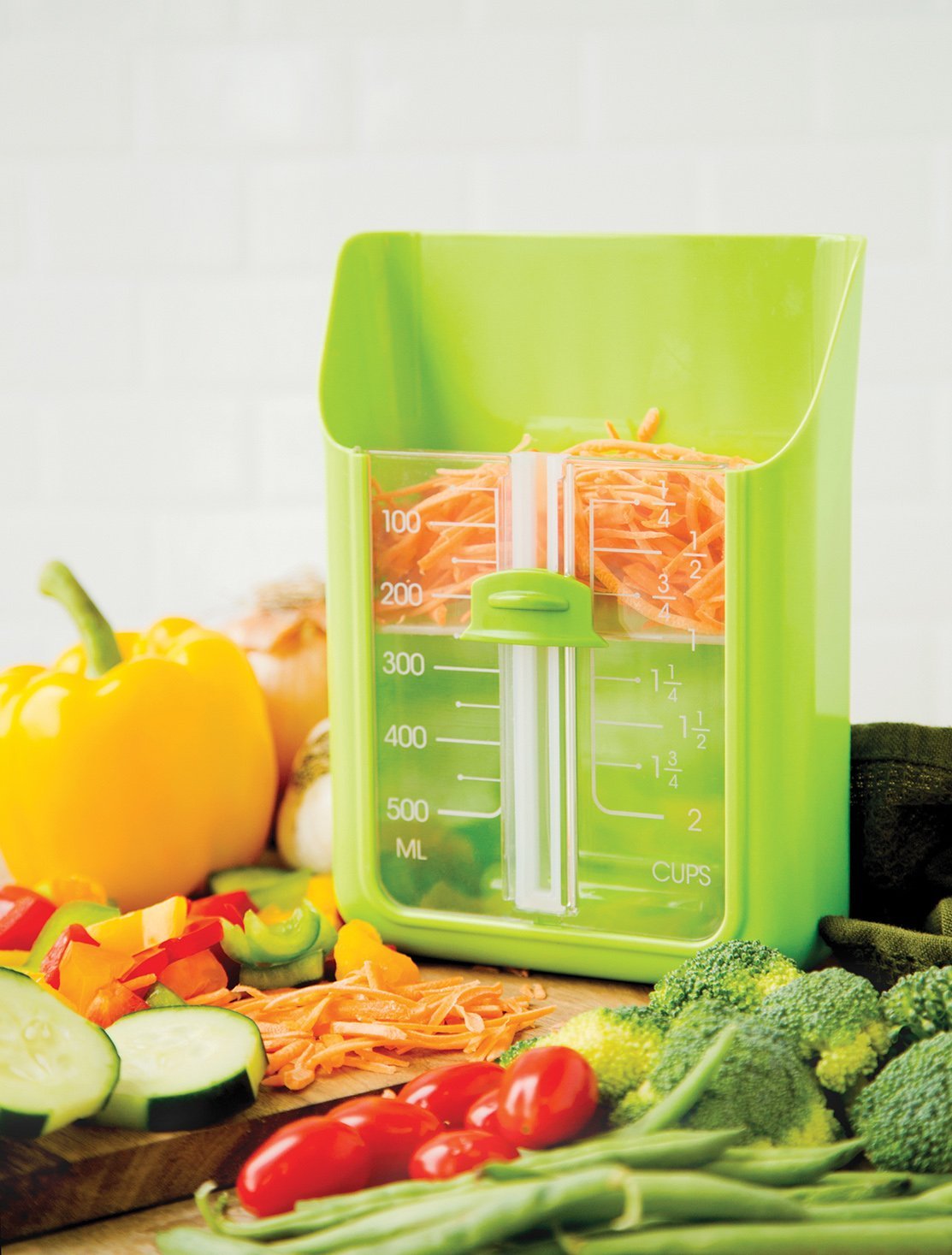 Healthy Measures Adjustable Prep 'N Measuring Cup, Green