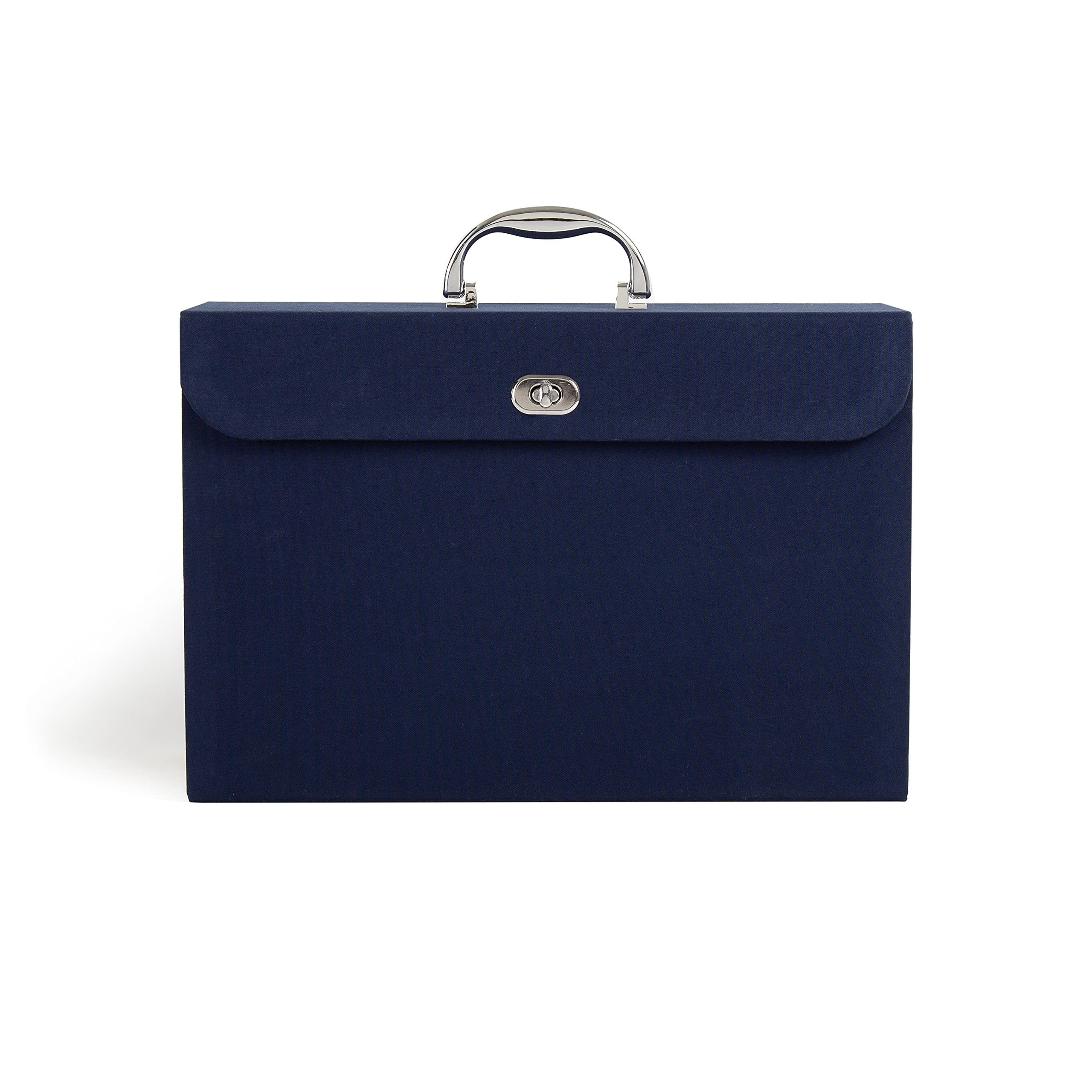 U Brands Fashion Pocket Folder Filing Kit, Navy Lush Blooms, 13 Piece