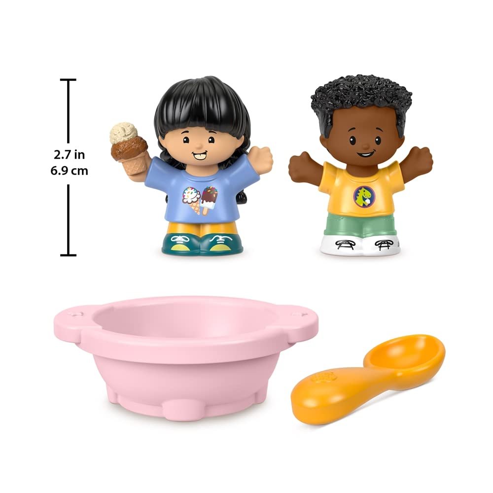 Fisher-Price Little People Dessert Time Figure Set - HHR46 ~ Includes 2 Little People Figures, 1 Ice Cream Bowl and 1 Spoon