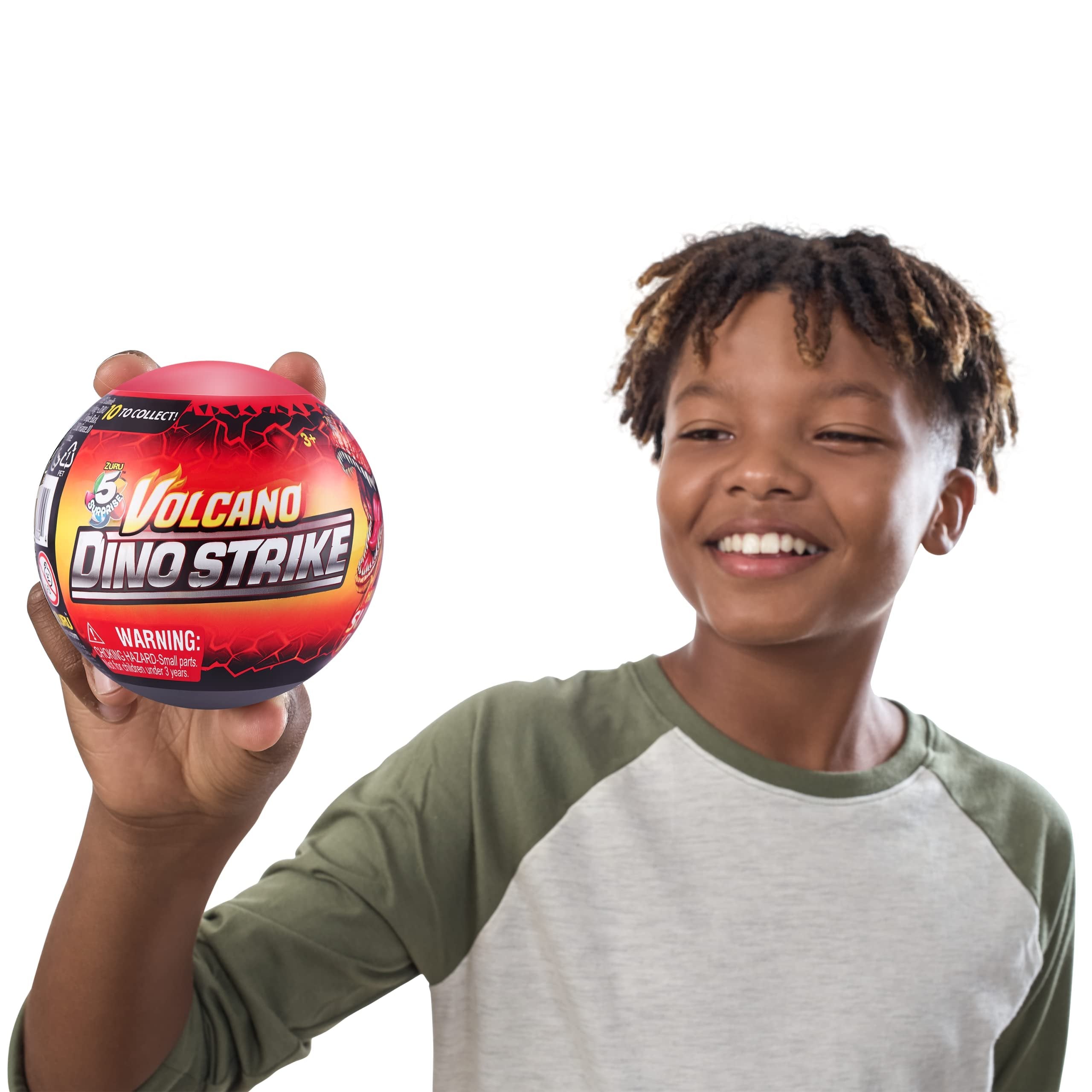 5 Surprise Dino Strike Series 4 (2 Pack) by ZURU Amazon Exclusive Mystery Collectible Mini Dinosaur Toys Fossils Capsules for Boys and Kids (2 Pack),Multi-Color,77254