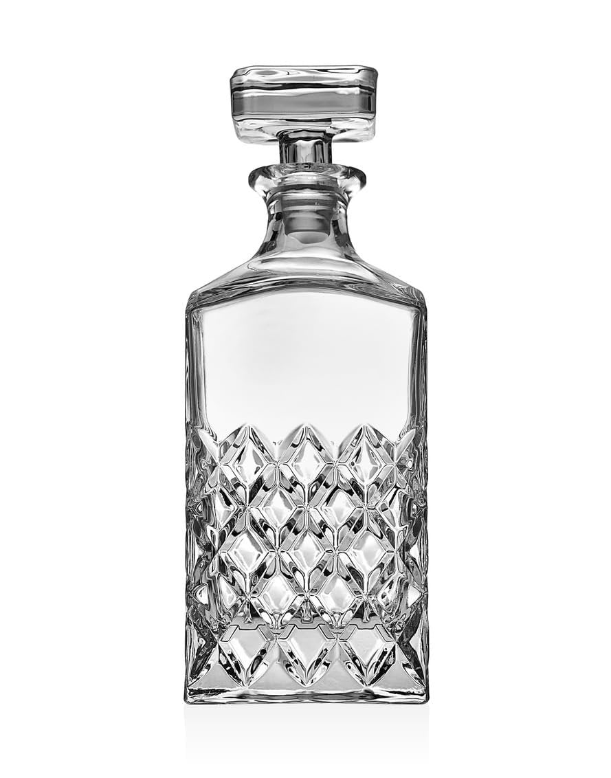 Godinger Whiskey Decanter, Wine Decanter for Scotch Liquor Bourbon or Wine - 32oz