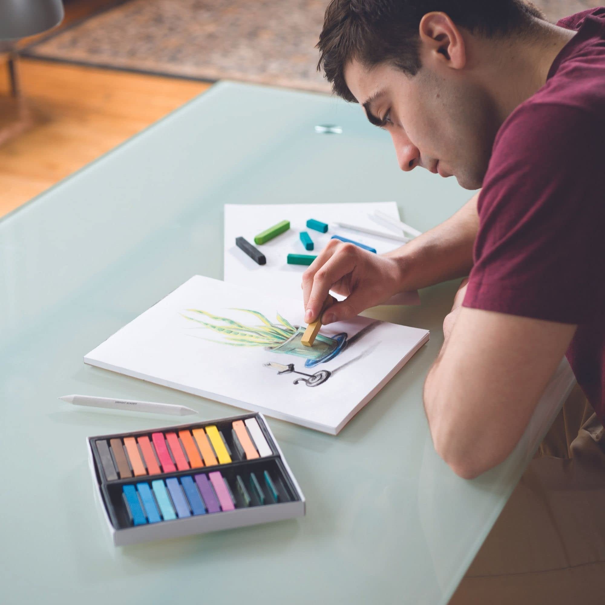 Derwent Academy Drawing Paper Pad, 40 Sheets, 9" x 12", Heavyweight (54978)