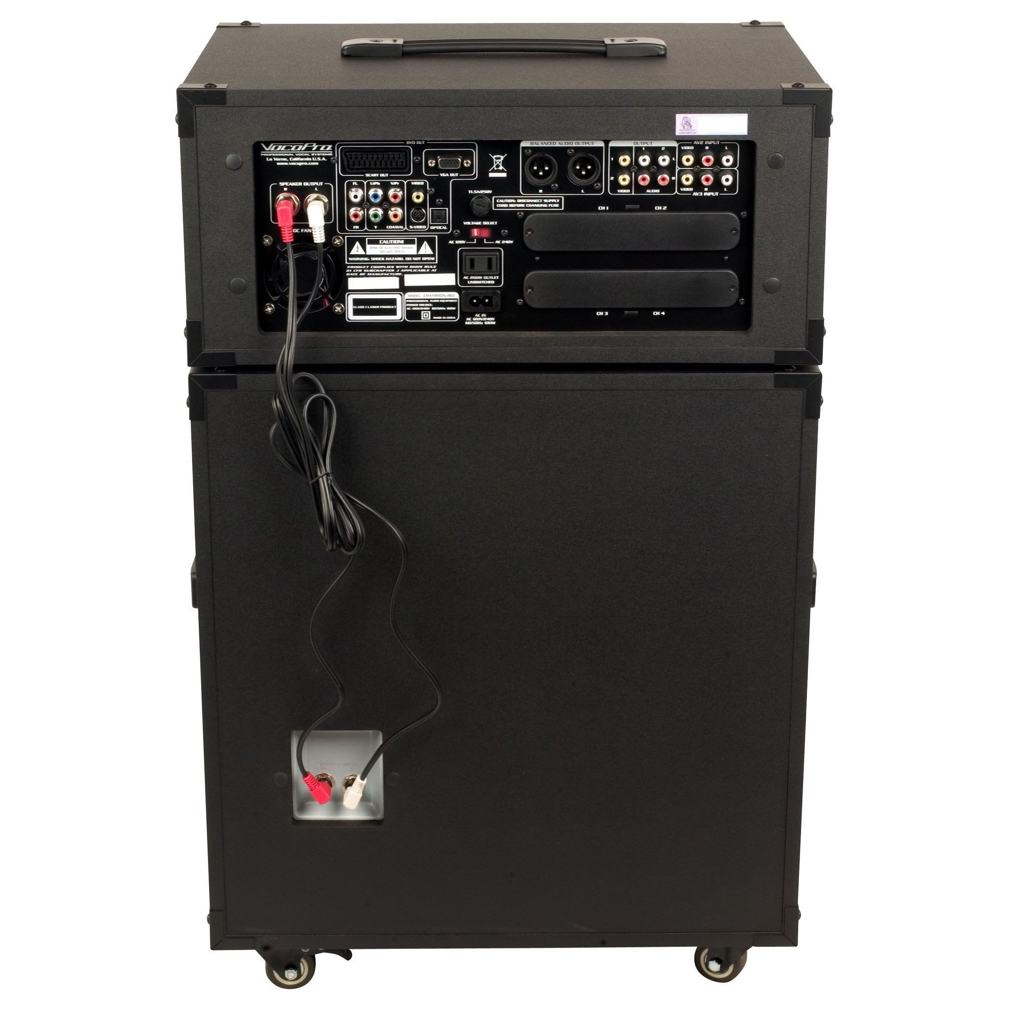 VocoPro Champion-REC Basic 200W 4-Channel Multi-Format Portable PA System with Digital Recorder