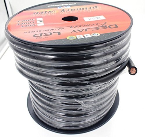 DEEJAYLED 0 Gauge Pure Copper Interconnect Cable, 100', Black - TBH0100BLKCOPPER