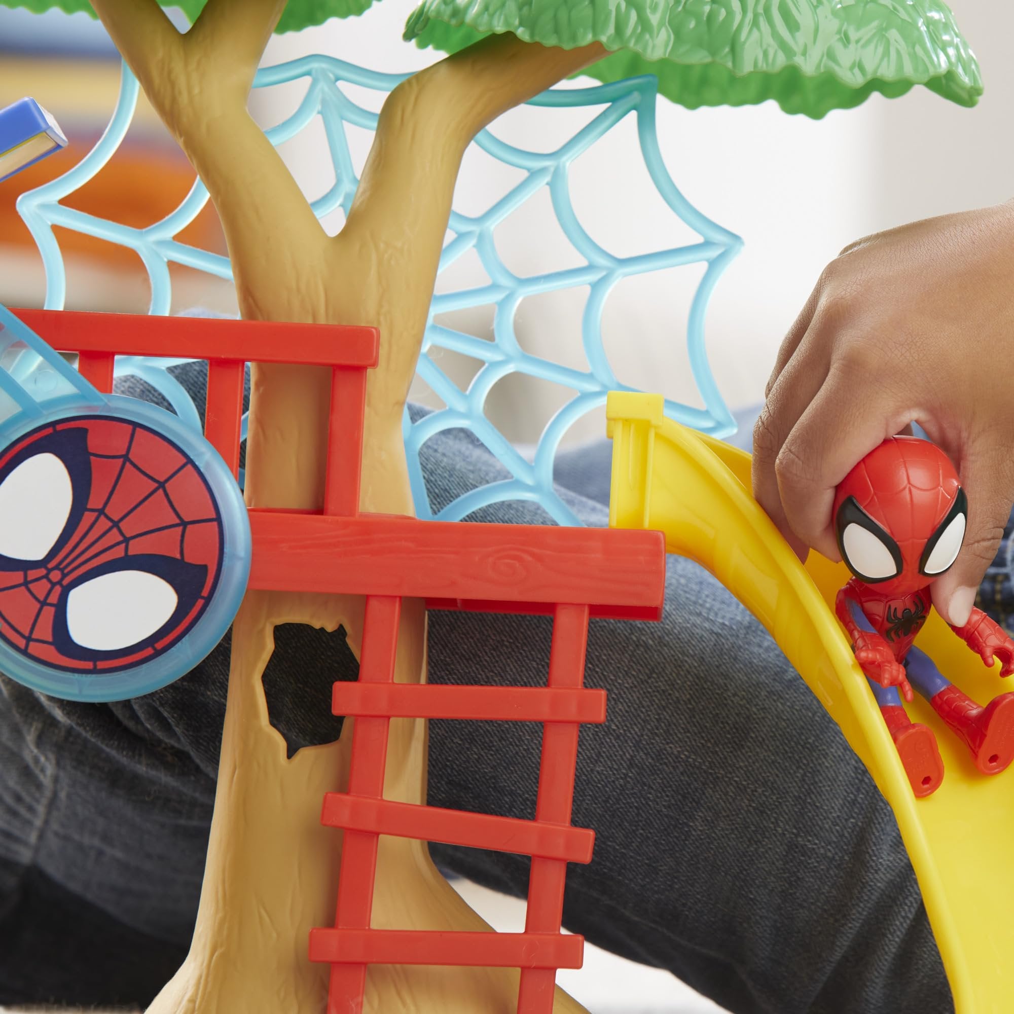 Spidey and his Amazing Friends Spidey Playground Playset, Includes 4-Inch Action Figure, Marvel Super Hero Toys for Kids 3 and Up