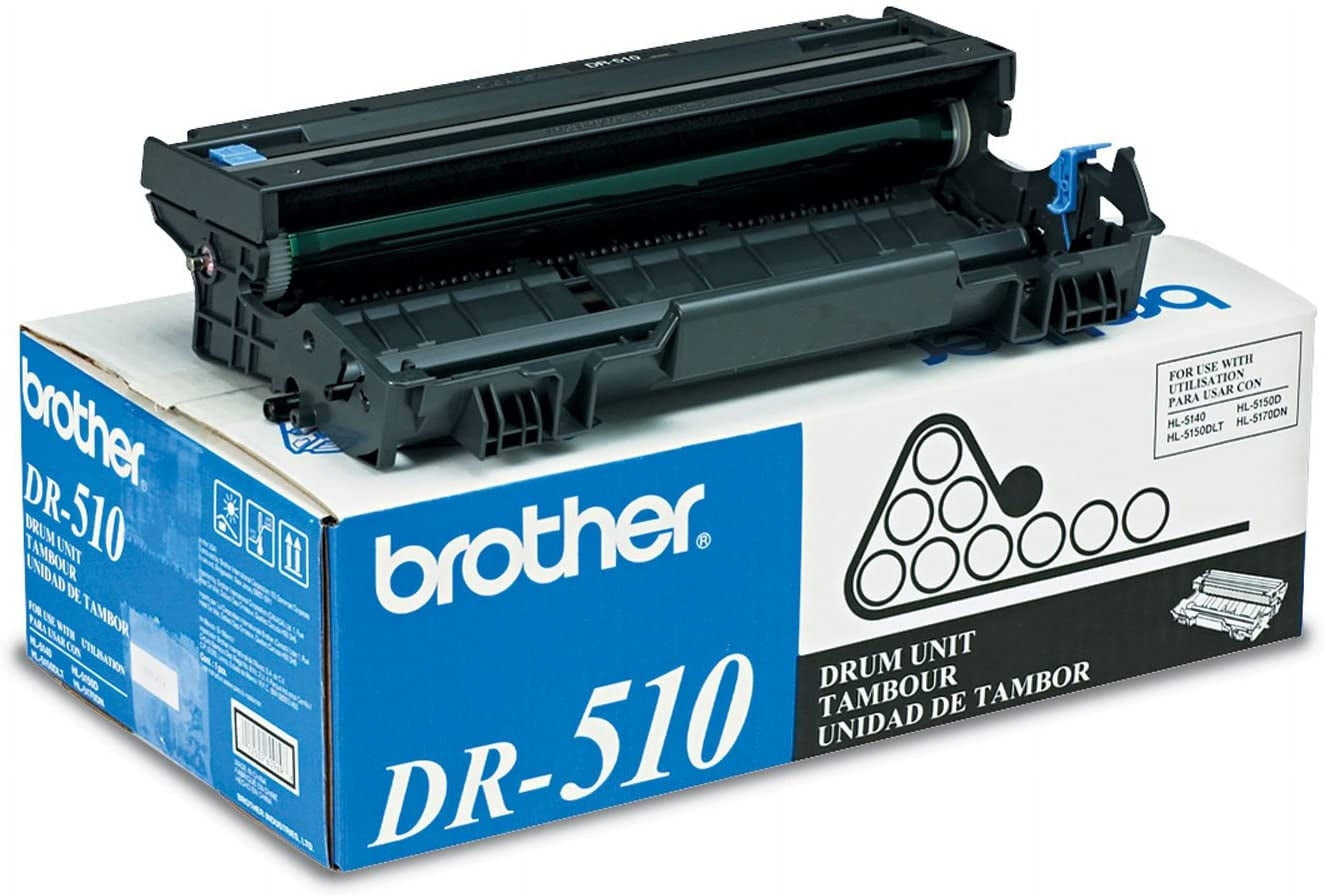 Brother Genuine Drum Unit, DR510, Seamless Integration, Yields Up to 20,000 Pages, Black