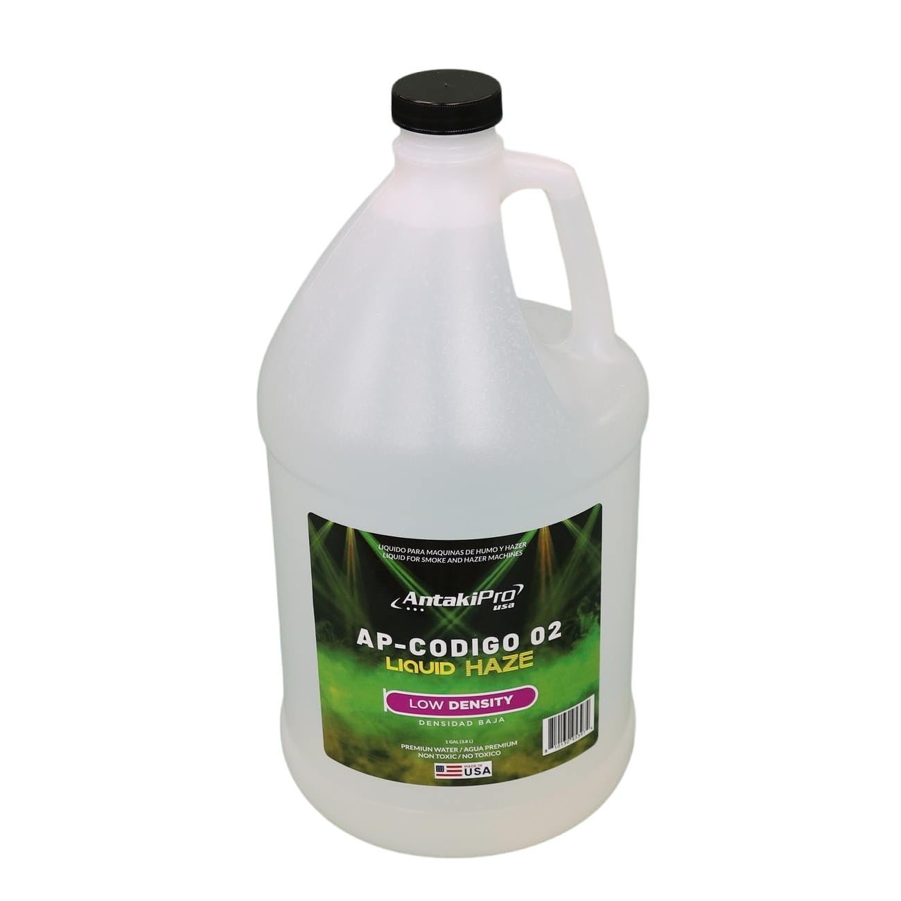 ANTAKIPRO AP-CODIGO2 Moderate Density Fog Liquid Haze Juice Non-Toxic Odorless Water-Based Fog Machine Fluid for All Standard Fog Machines - 1 Gallon