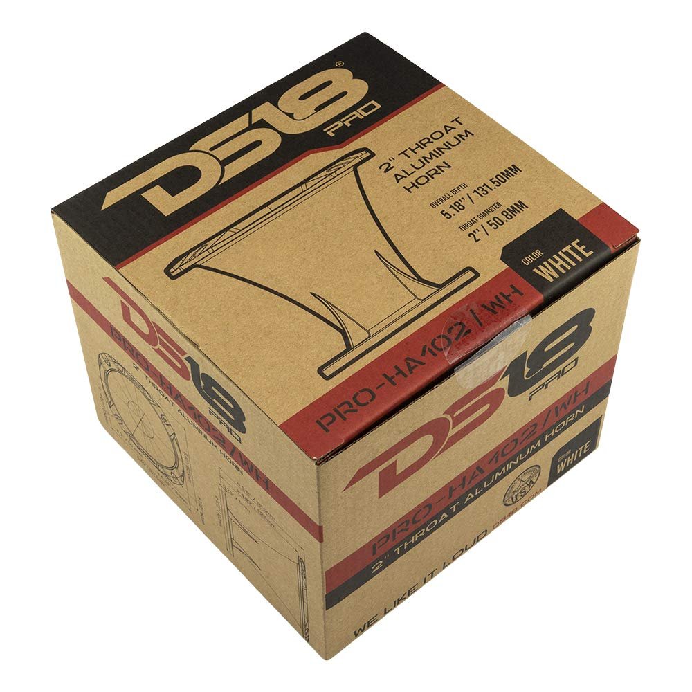 DS18PRO-HA52/WH 2" 100° Aluminum Bolt On Short Horn (White)