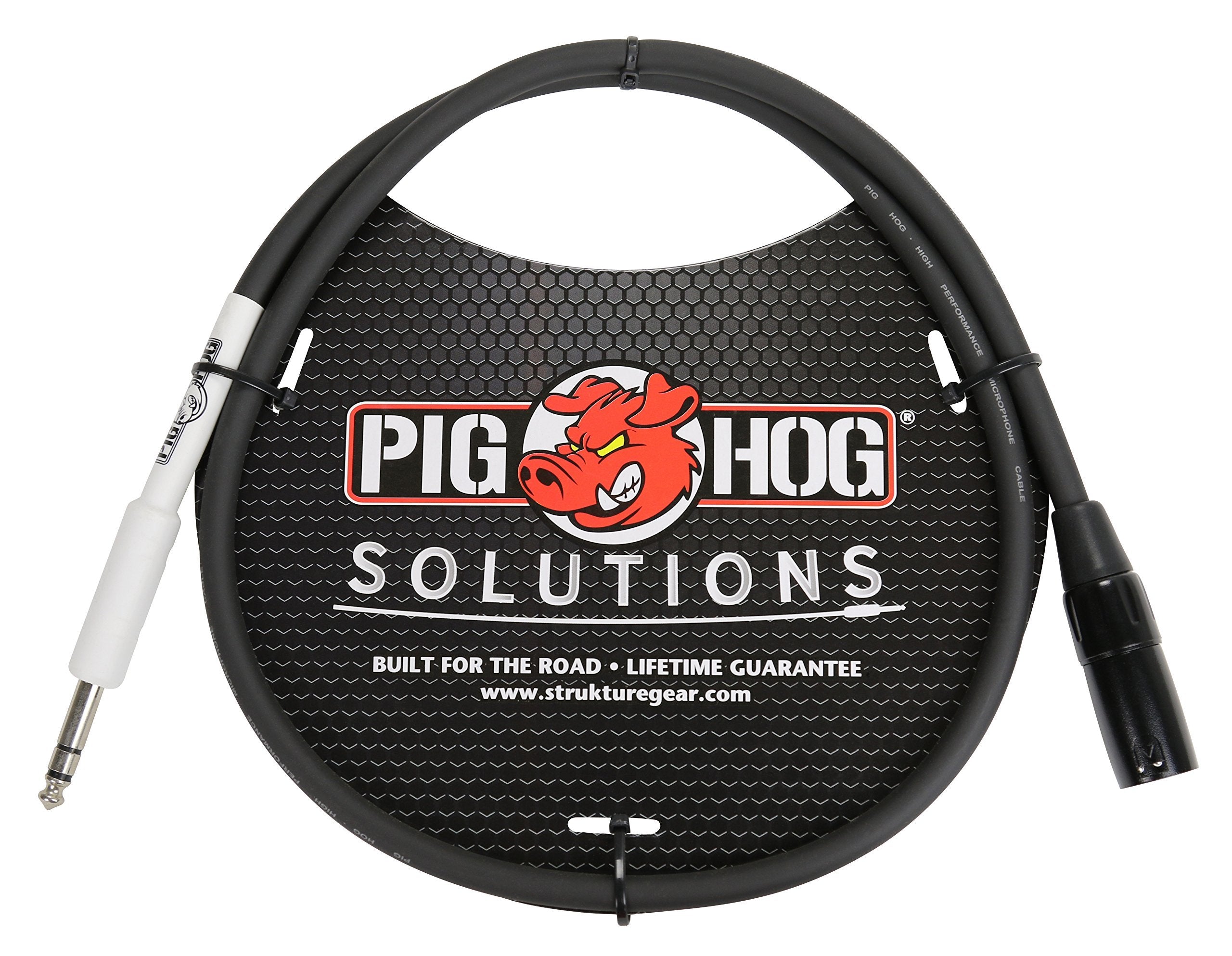 Pig Hog PX4T3 XLR Male to 1/4" TRS Instrument Cable, 3 Feet