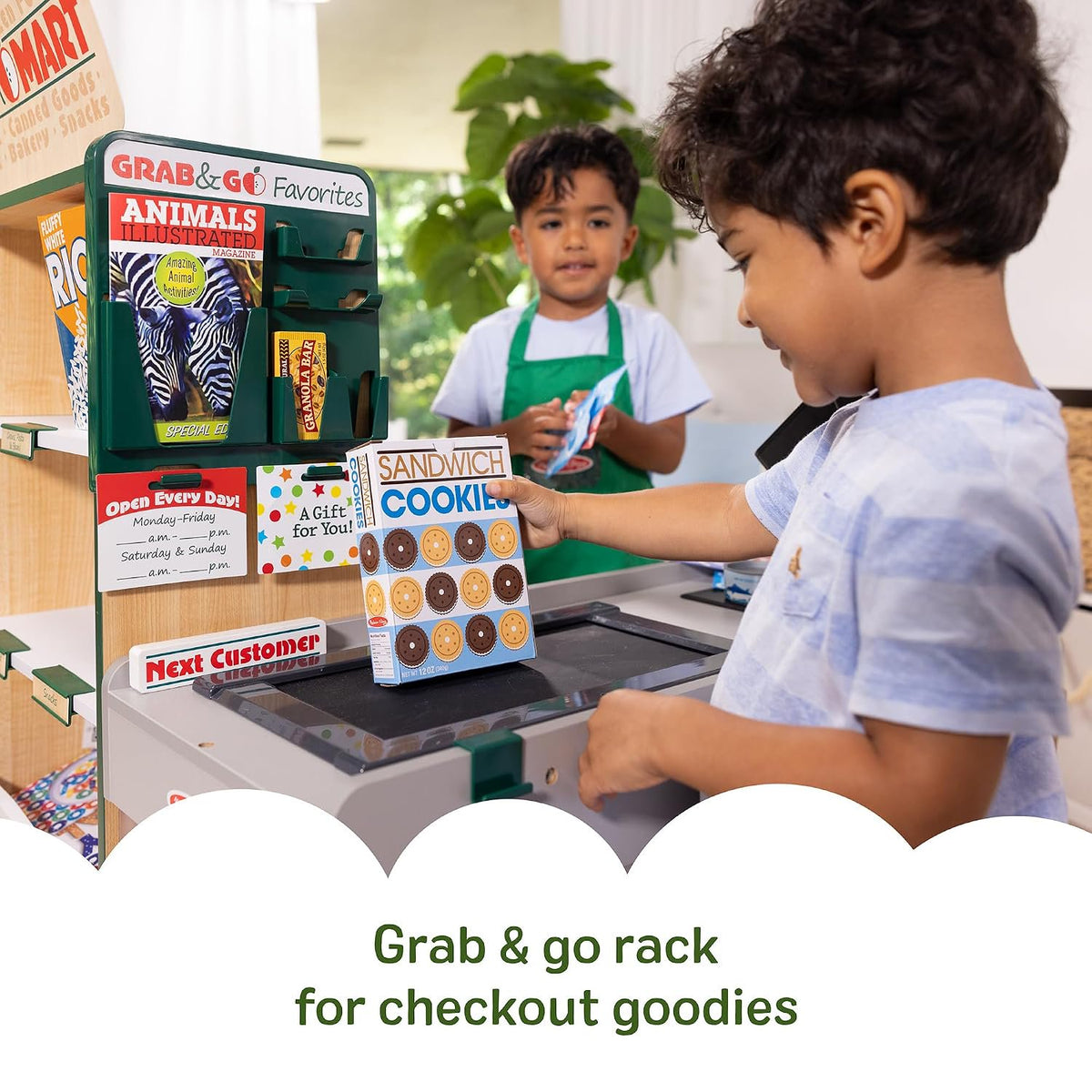 Melissa & Doug Fresh Mart Grocery Store Companion Pretend Play Food Set
