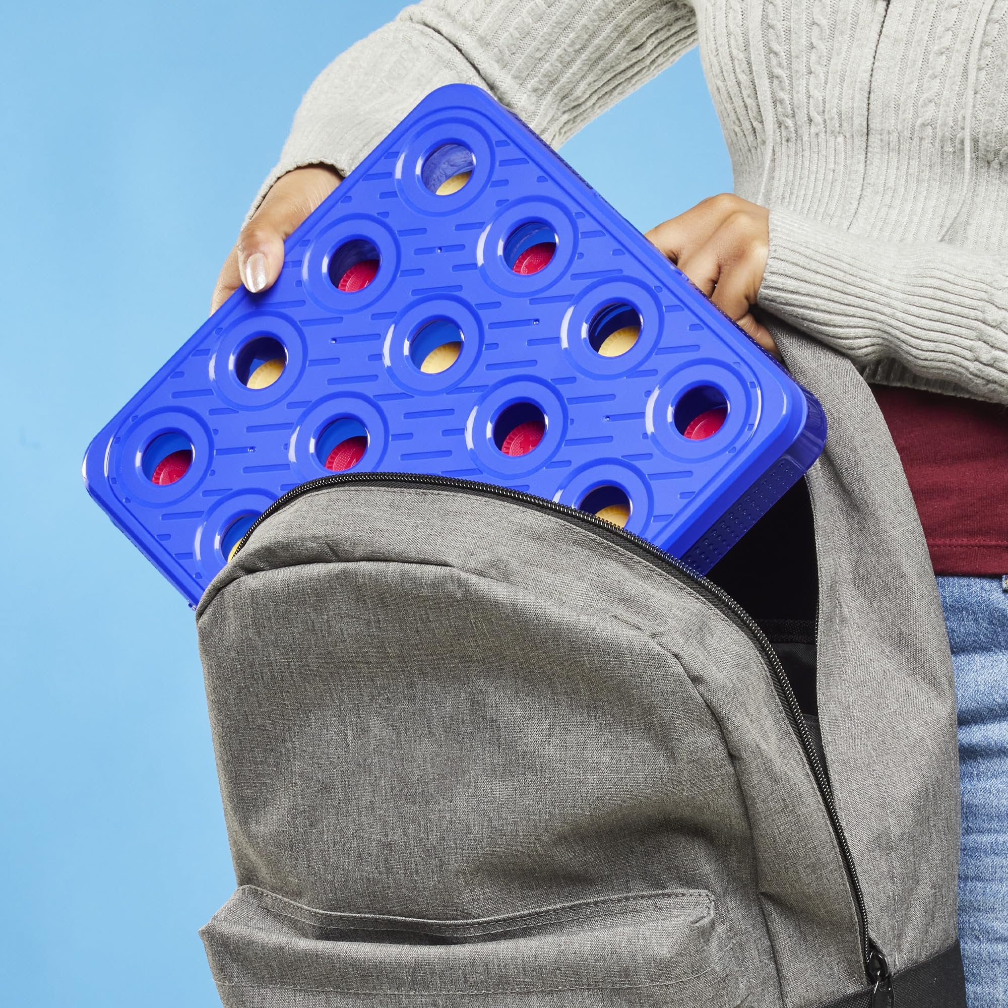 Connect 4 Frenzy Game | Bounce Discs 4 The Win | Family Party Games for Kids, Teens, and Adults | Ages 8+ | 2 to 6 Players | 10 Mins. | Portable Games