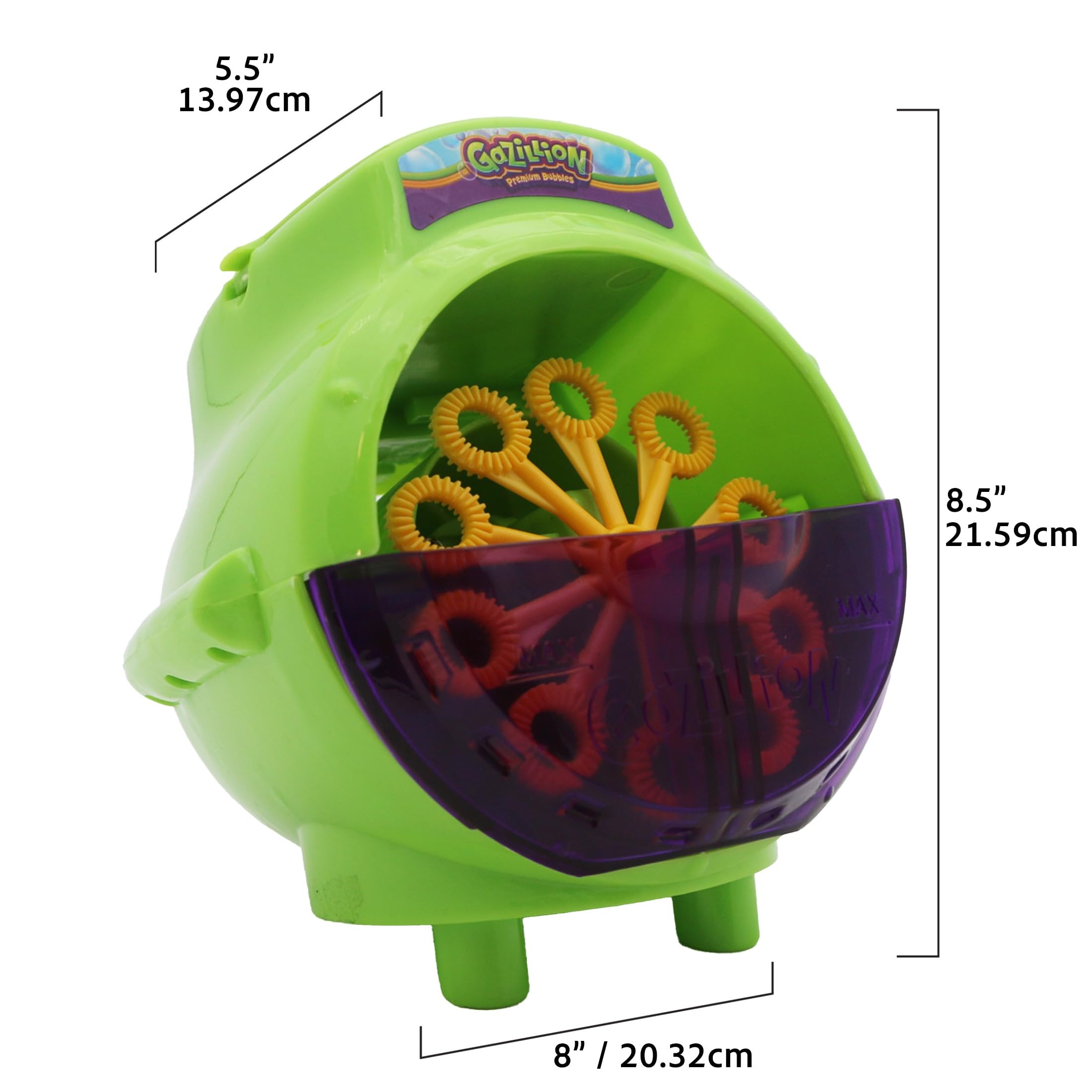 Gazillion Bubbles, Hurricane Bubble Making Machine - Portable Bubble Maker - Instant Bubble Creation - Outdoor Toy for Kids - 4 oz. Bubble Solution Included - Ages 3+
