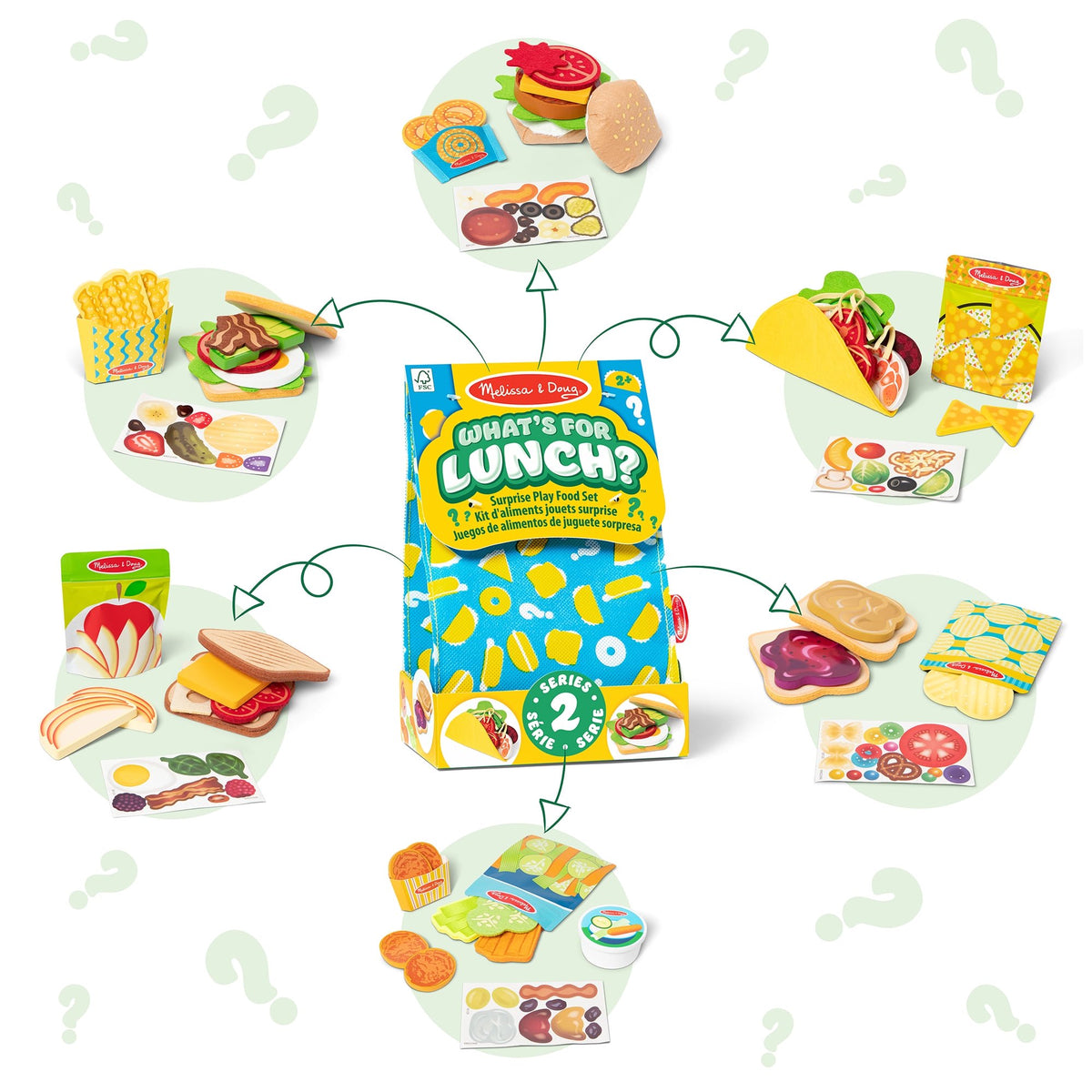 Melissa & Doug What’s for Lunch?™ Surprise Meal Play Food Set Series 2