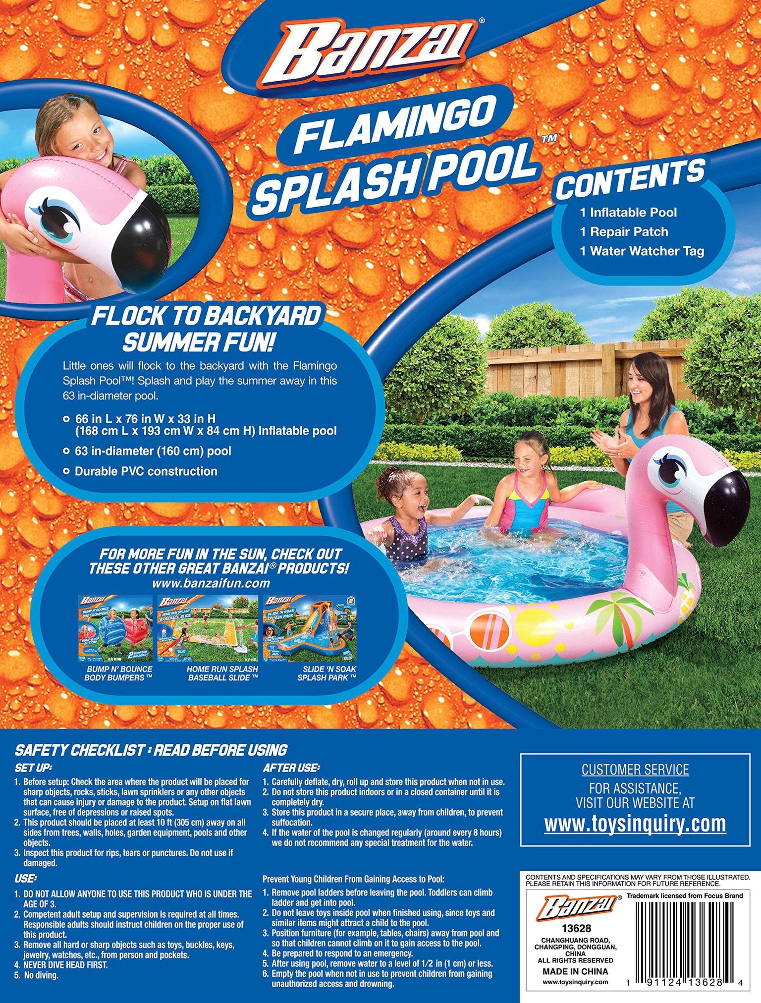 BANZAI Flamingo Splash Pool