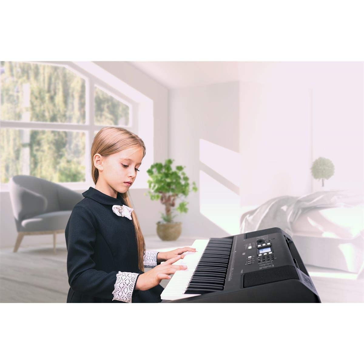Yamaha PSREW310 76-Key Touch Sensitive Portable Keyboard with PA130 Power Adapter