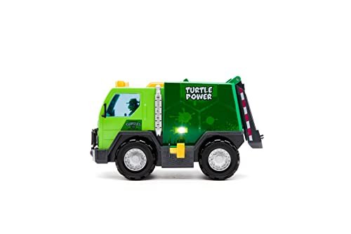 Teenage Mutant Ninja Turtles Toy, Thrash 'N' Battle Garbage Truck with 3 Sewer Cap Launchers, Lights & Sounds, TMNT Mutant Ninja Turtle Vehicle for Kids, Ages 3+