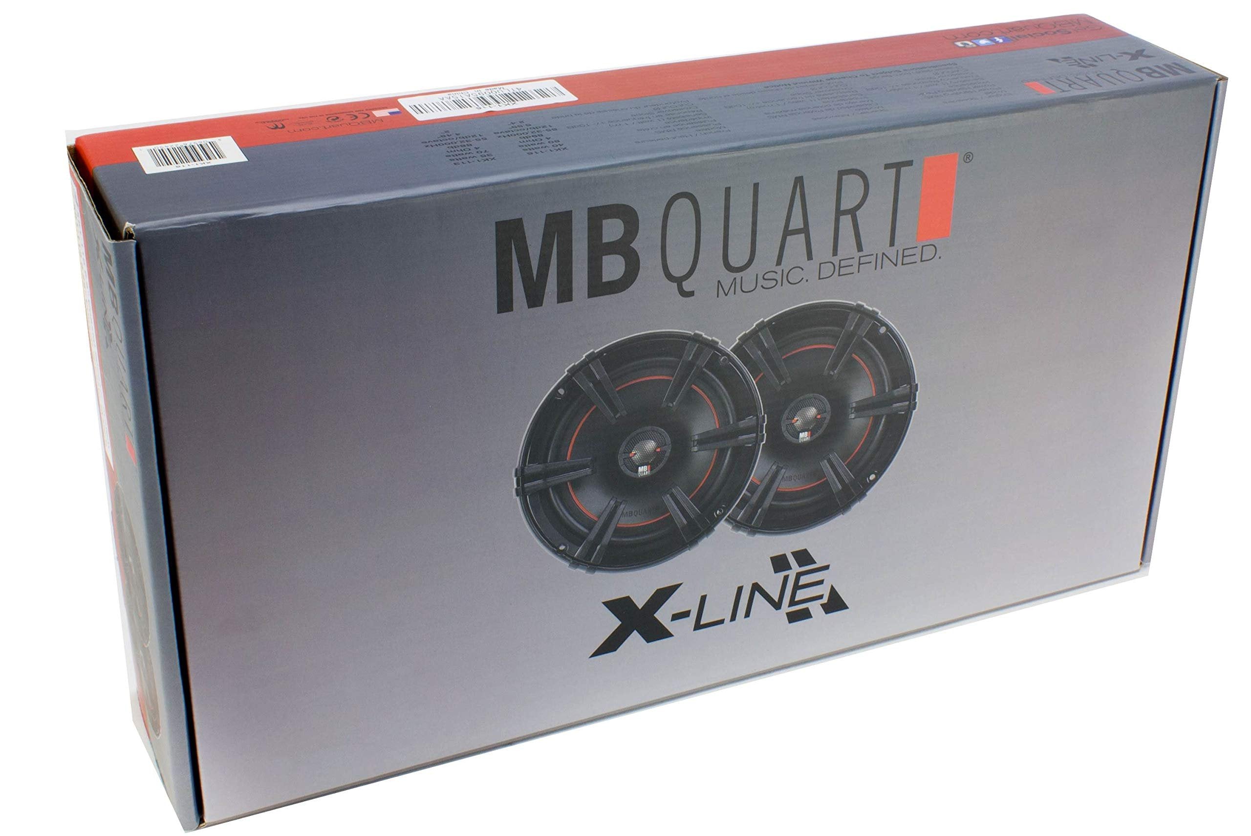 MB Quart XK1-116 6-1/2" X-Line Series 2-Way Coaxial Car Speakers