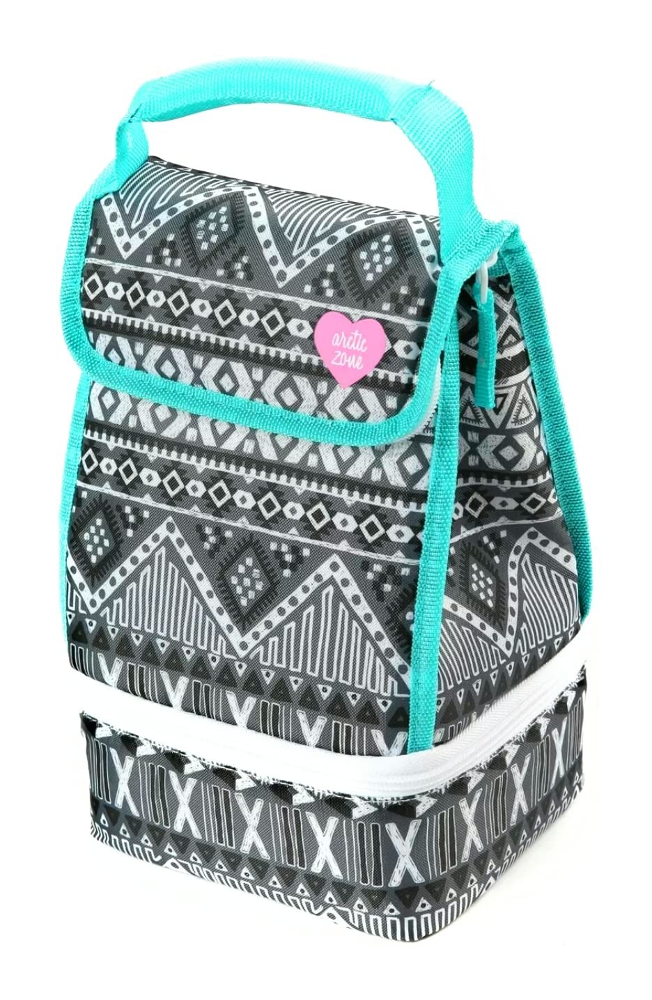 Arctic Zone Insulated 2 Compartment Lunch Bag with Microban