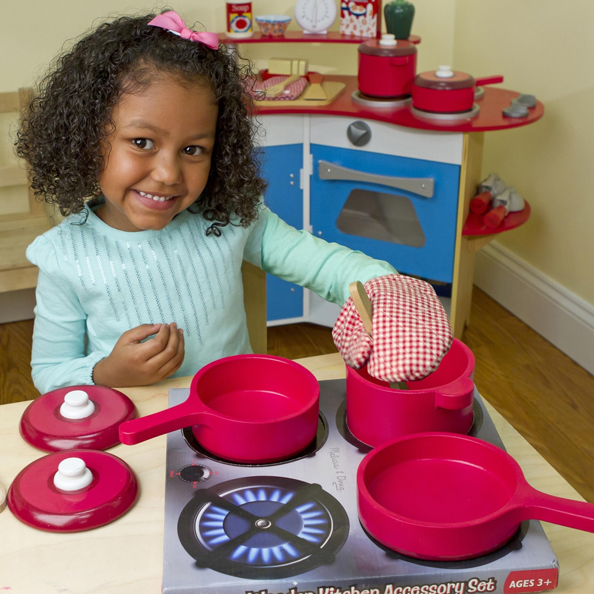 Melissa & Doug Wooden Toy Kitchen Accessory Set Pretend Play Play Food 3+ Gift for Boy or Girl