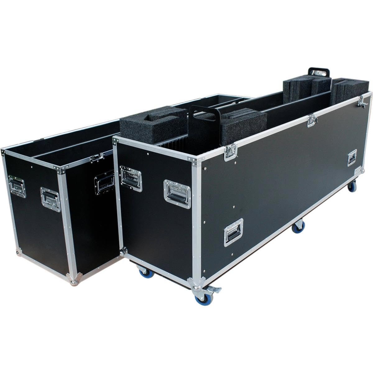Deejay LED Hard Fly Drive LED Case for Two 80" or 90" LED / Plasma Televisions or Monitors