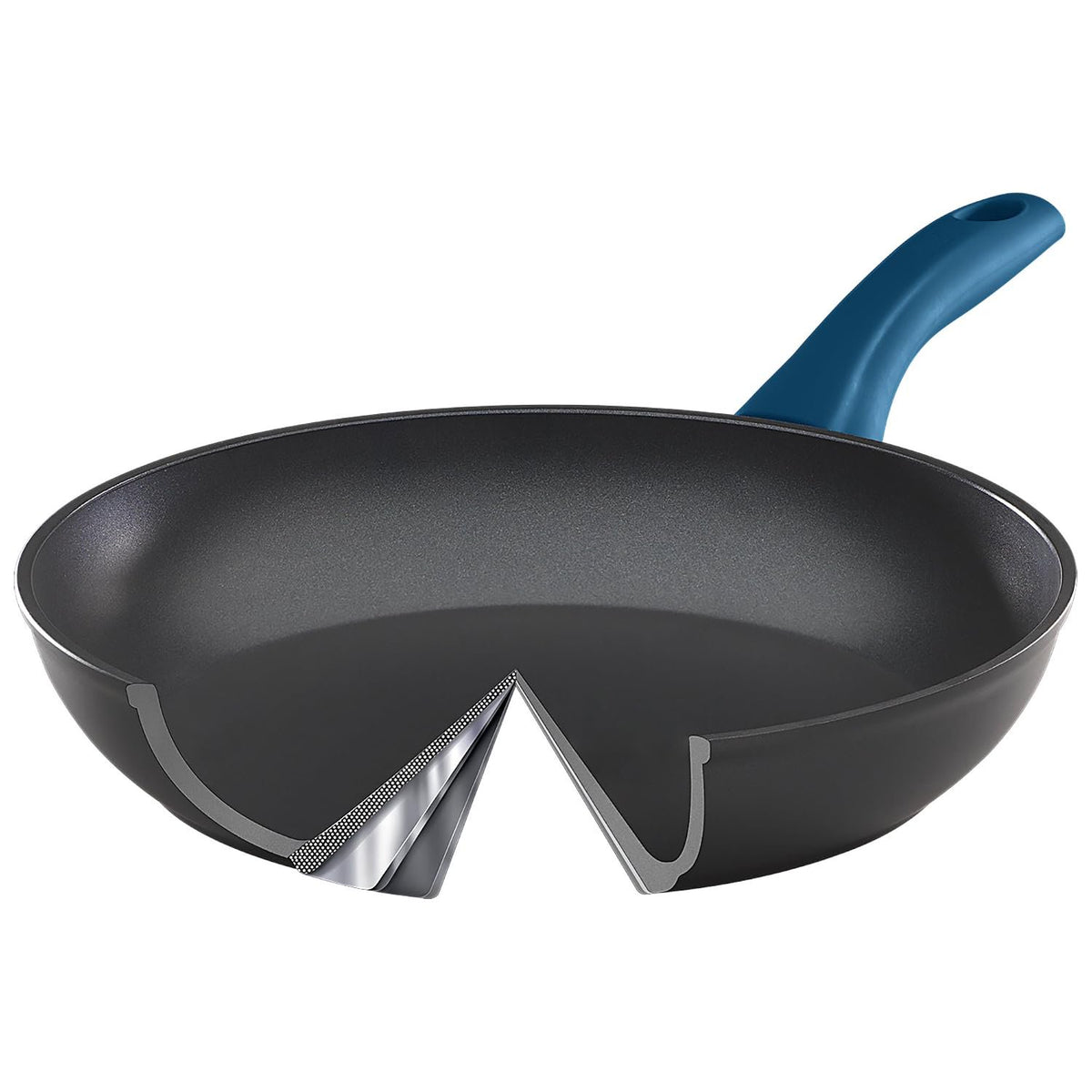 Bialetti Simply Italian Nonstick Aluminum 8" Frying Pan, Gray/Green