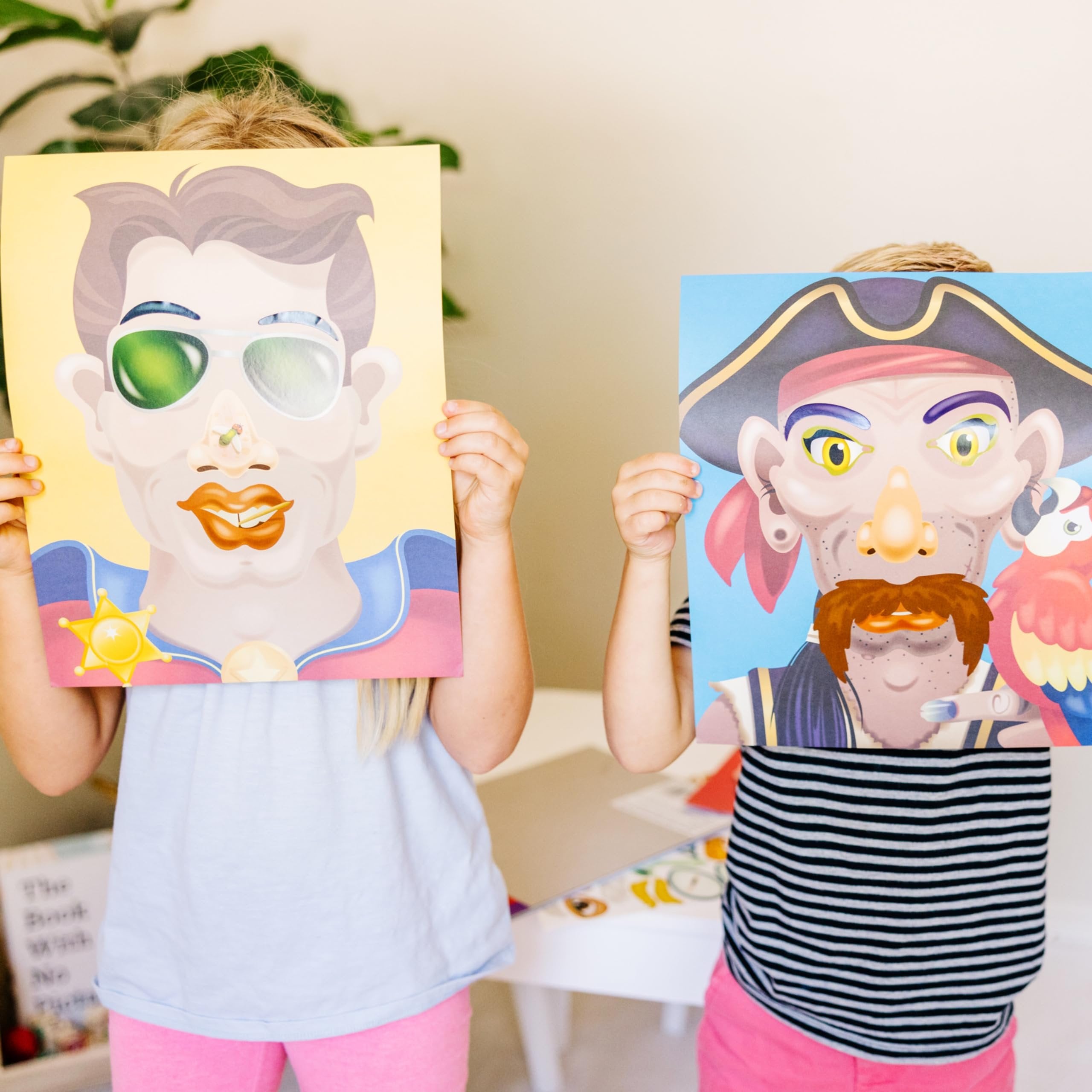 Melissa & Doug Make-a-Face Sticker Pad - Crazy Characters, 20 Faces, 5 Sticker Sheets