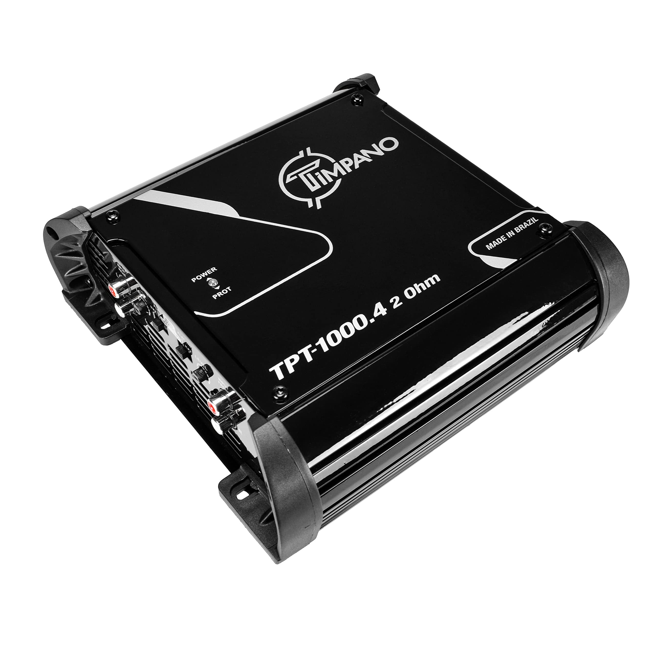 Timpano TPT-1000.4 Compact 4 Channel Car Audio Amplifier – 4 x 260 Watts at 2 Ohms – High Power Stereo 12 Volts Full Range Class D Amp Bridgeable