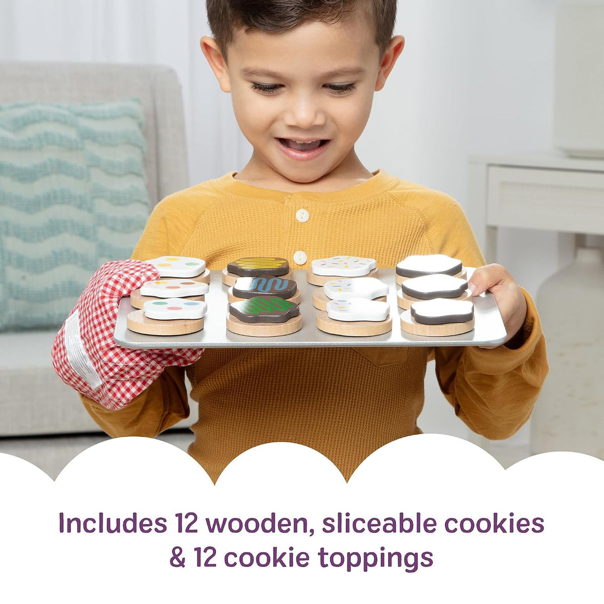 Melissa & Doug Slice & Bake Cookie Set Wooden Pretend Play Food Toys