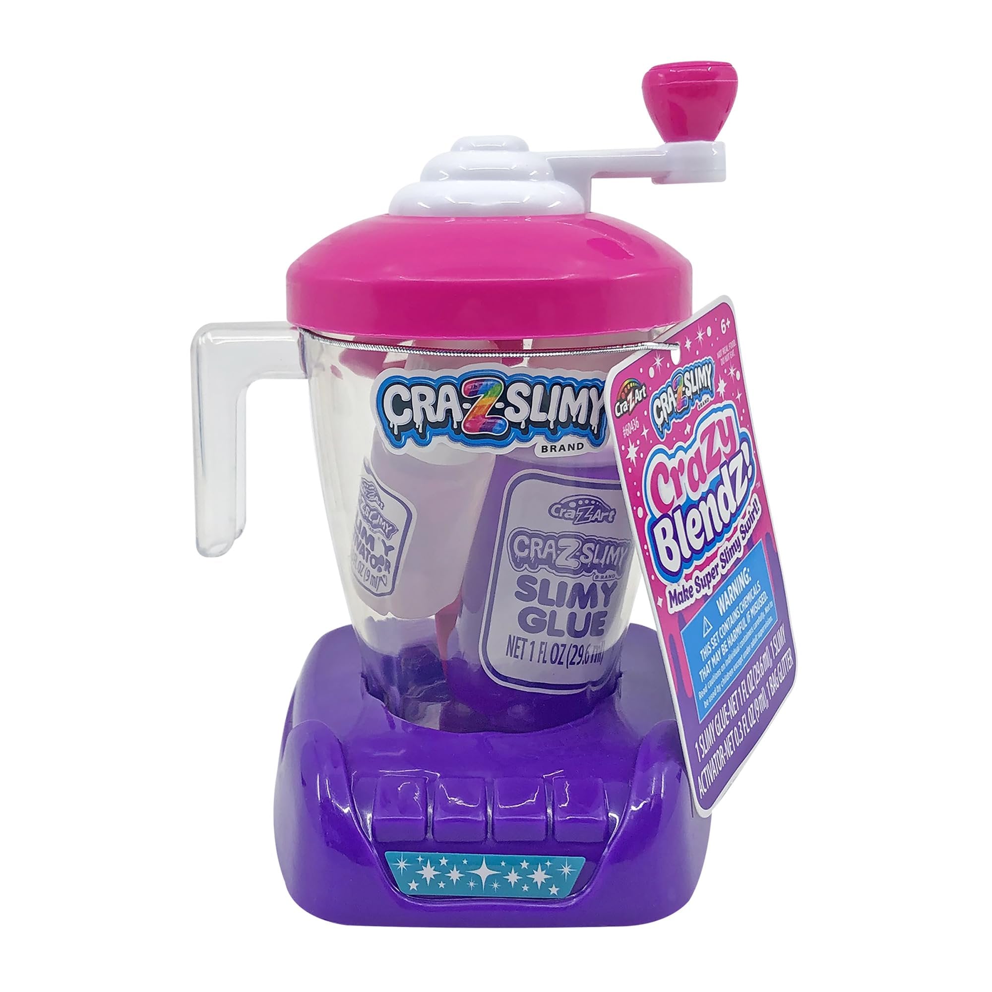 Craz-Slimy Crazy Blendz DIY Slime Making Mixer - Assorted Colors - Kids DIY Slime Craft Kit, Easter Basket Stuffer, 5" x 3.25"