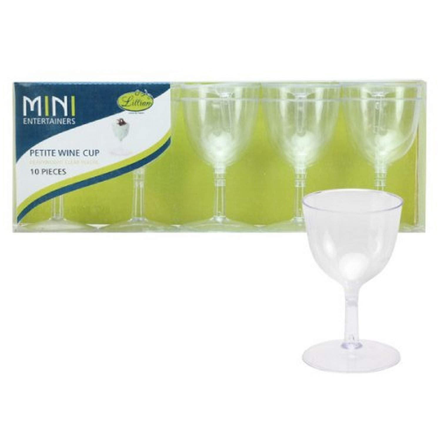 Lillian Tablesettings Petite Wine Cup-2 oz | Clear | Pack of 10 Plastic Drinkware, 64564