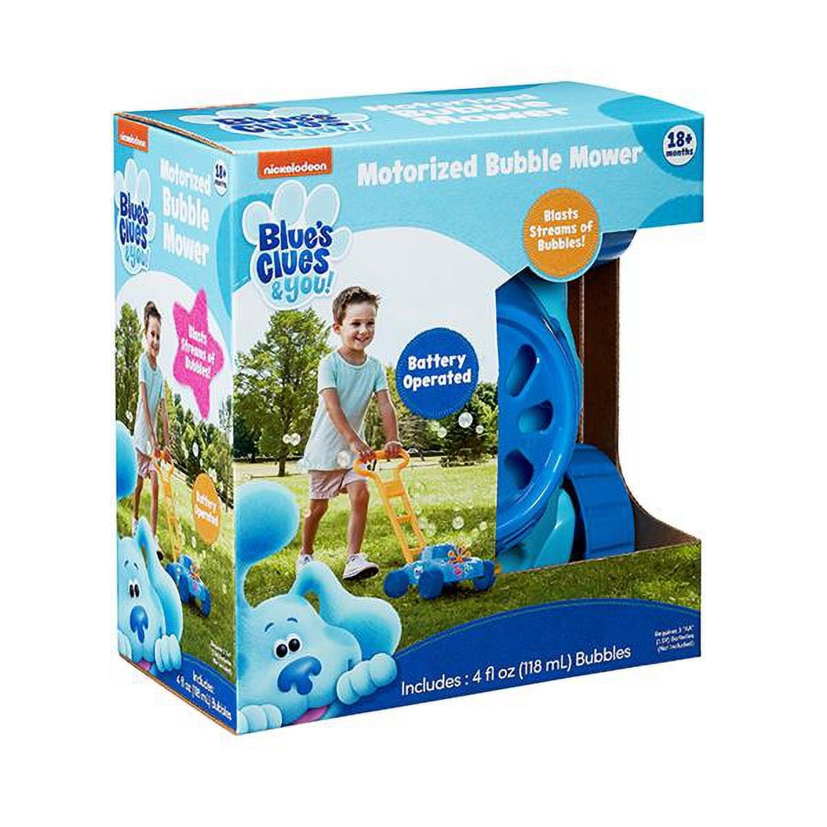 BLUE'S CLUES AND YOU MOTORIZED BUBBLE MOWER INCLUDES 4 FL OZ BUBBLES