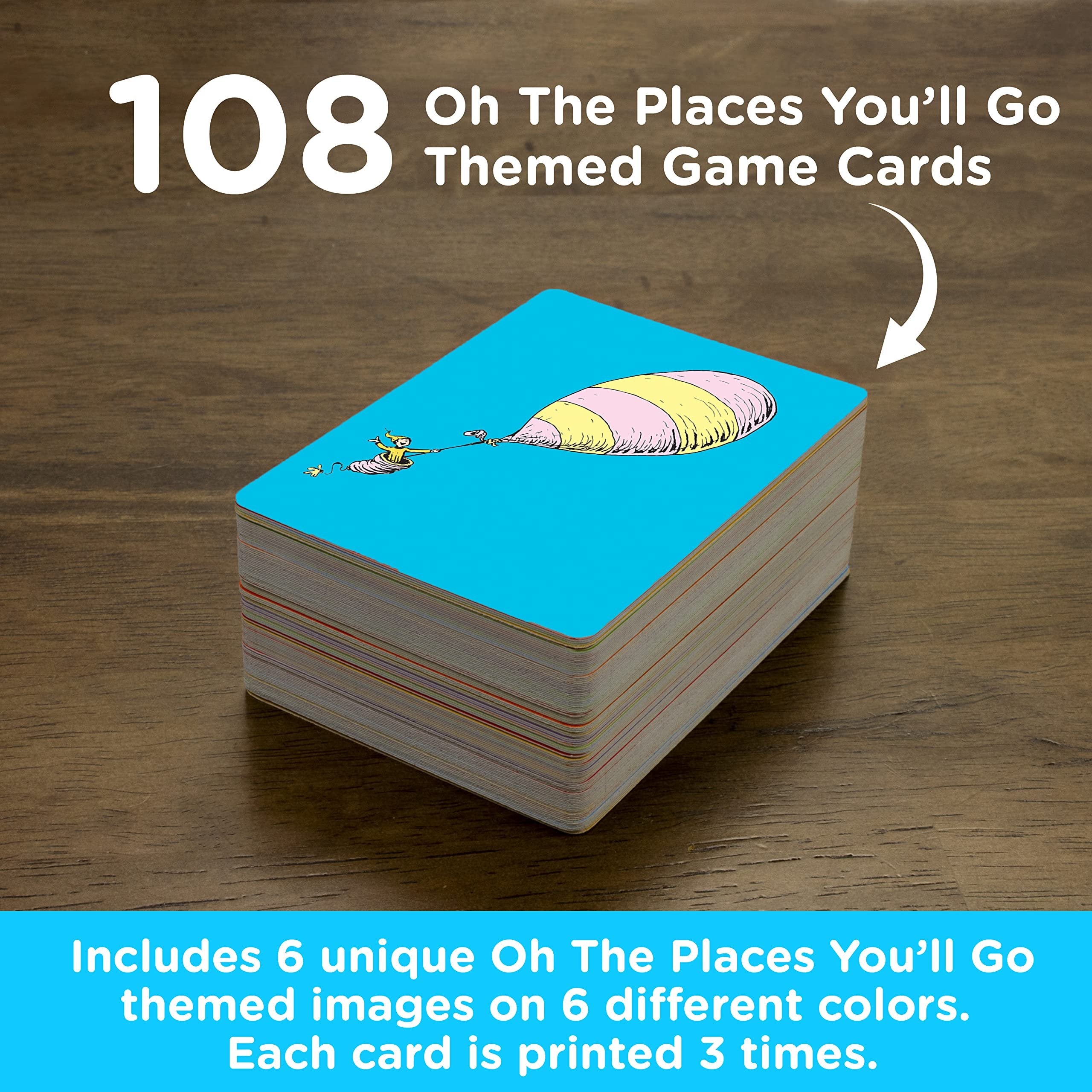 AQUARIUS Oh, The Places You'll Go! Memory Master Card Game - Fun Family Party Game for Kids, Teens & Adults - Entertaining Game Night Gift - Officially Licensed Dr. Seuss Merchandise