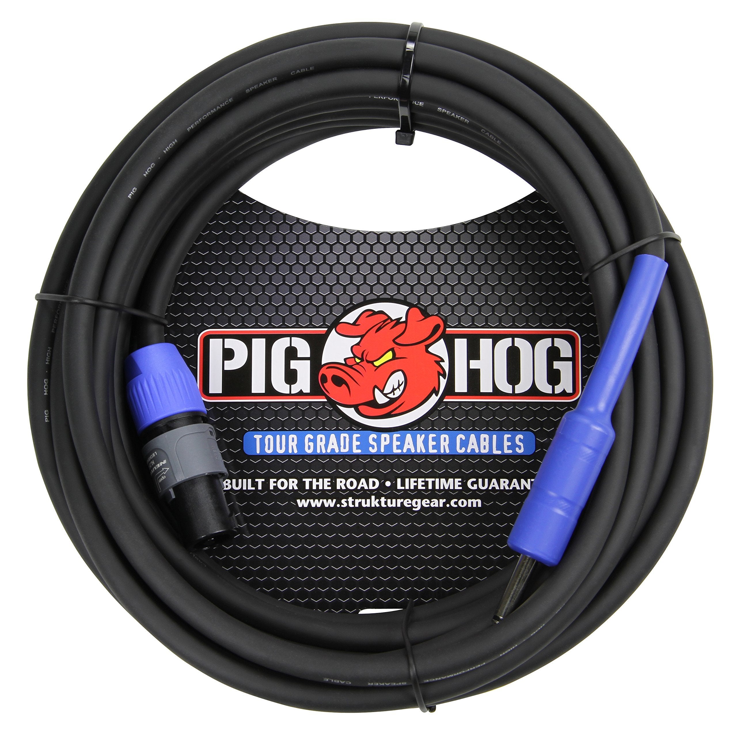 Pig Hog PHSC25S14 High Performance 14 Gauge 9.2mm speakON to 1/4" Speaker Cable, 25 Feet