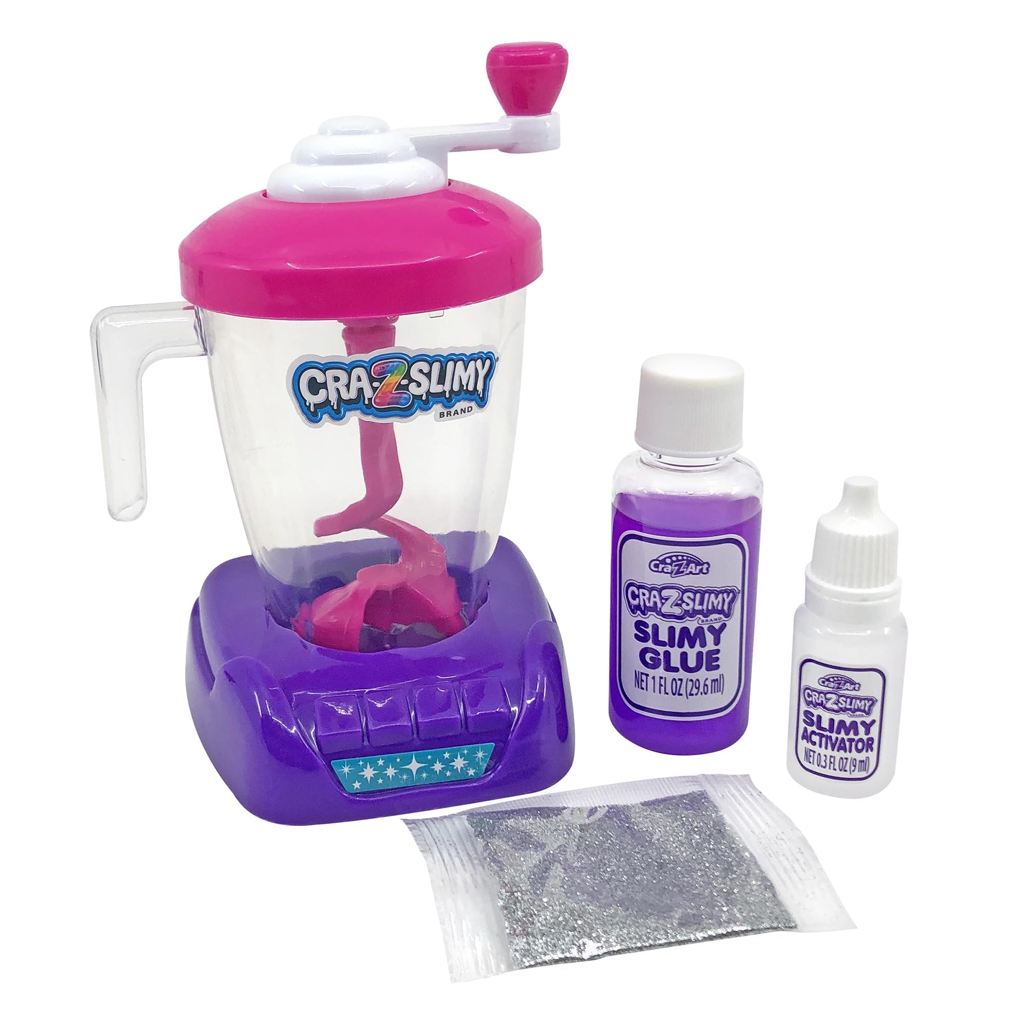 Craz-Slimy Crazy Blendz DIY Slime Making Mixer - Assorted Colors - Kids DIY Slime Craft Kit, Easter Basket Stuffer, 5" x 3.25"