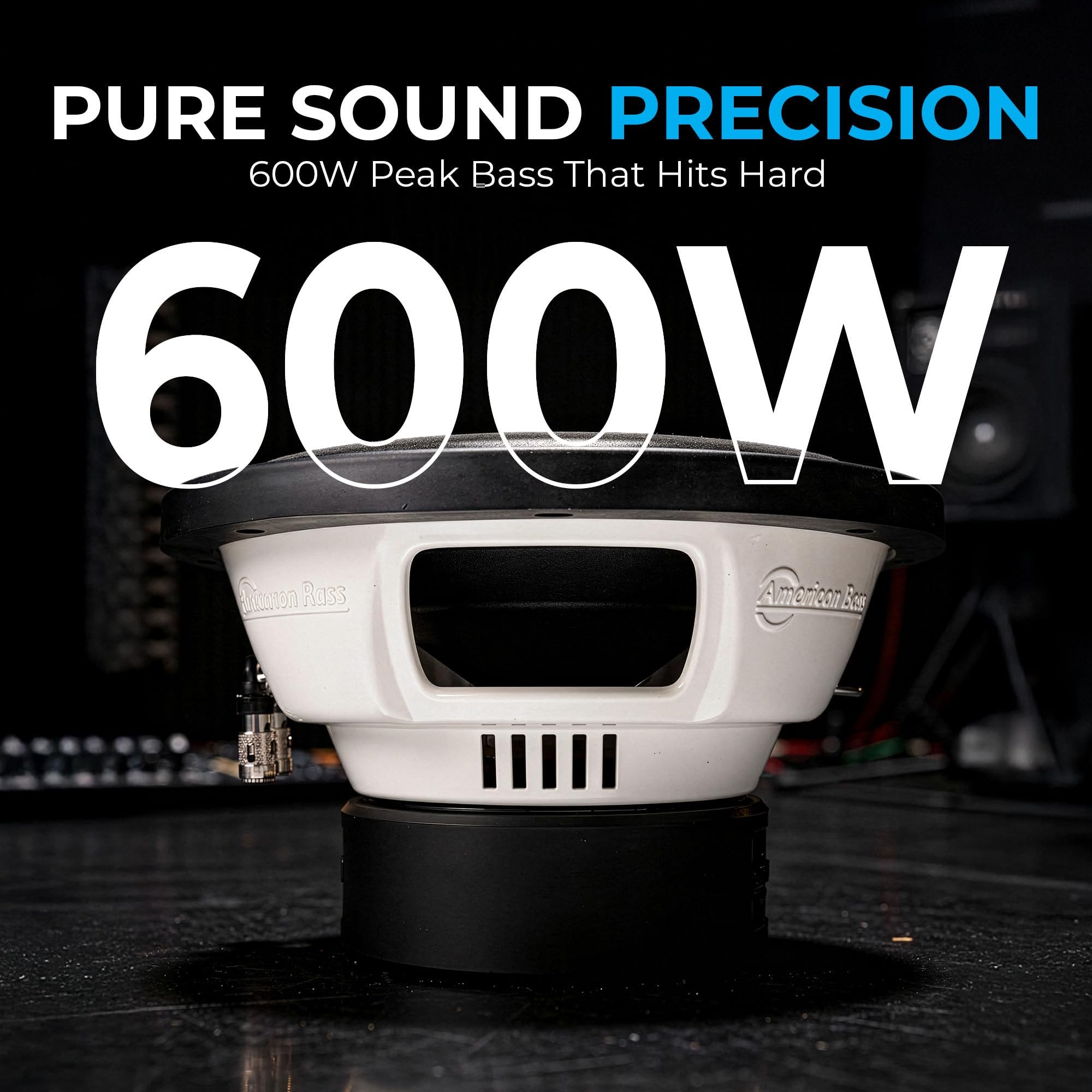 American Bass DX Series 12" Car Subwoofer, 600W Peak / 300W RMS, 4 Ohm Car Audio Subwoofer, Non-Pressed Paper Cone, Hi-Temp Voice Coil, Heavy-Duty Steel Basket, Deep Bass for Car Audio Systems