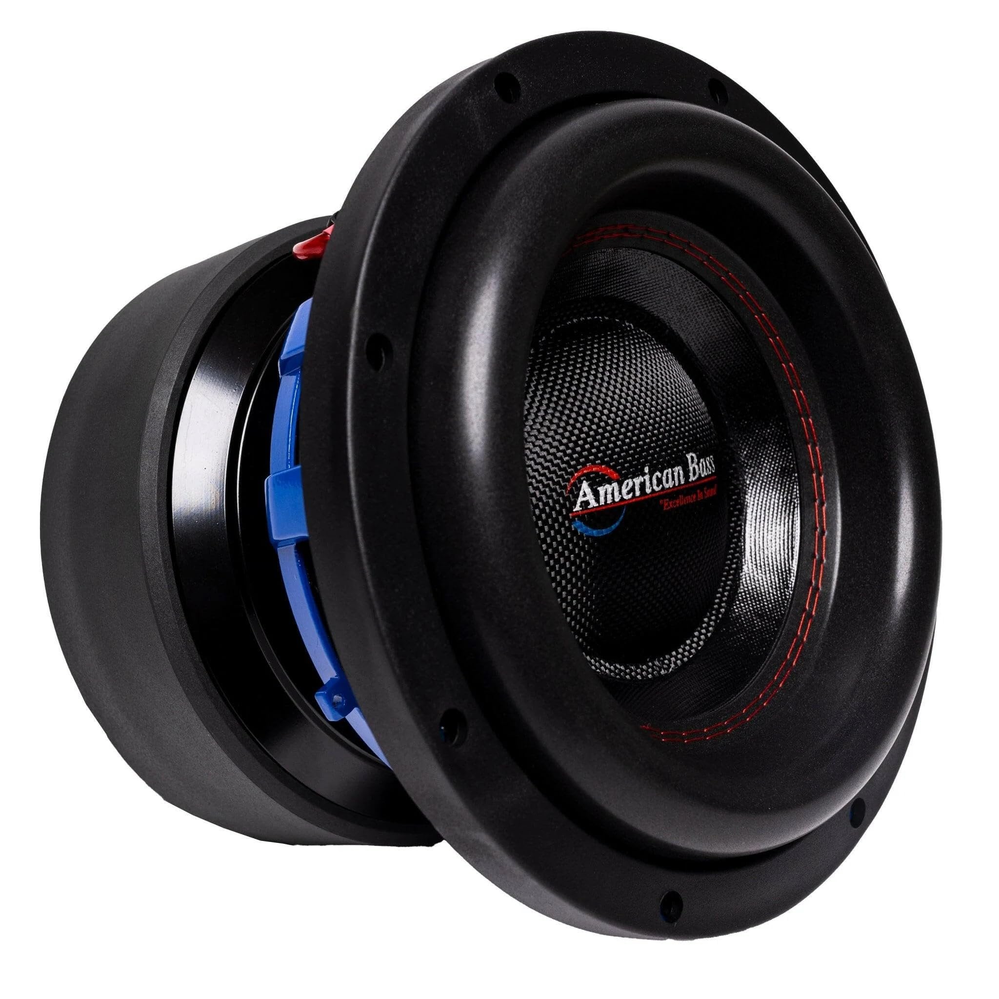 American Bass 10" High-Velocity Series Subwoofer, 4400W Max Power, 2200W RMS, 3" Voice Coil, Dual 2-Ohm, Carbon Fiber Enhanced Cone – HD-VEL-10D2