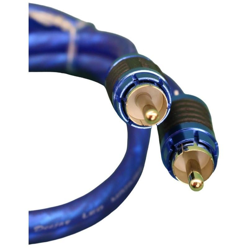 DEEJAY LED TBHRCA6MAJIMBE 6-feet RCA Audio Cable Stereo Male to Male Patch Cord Twisted Pair Construction & Metal Shielding Oxygen-Free Copper (OFC) for Home & Car Audio 2-Channel