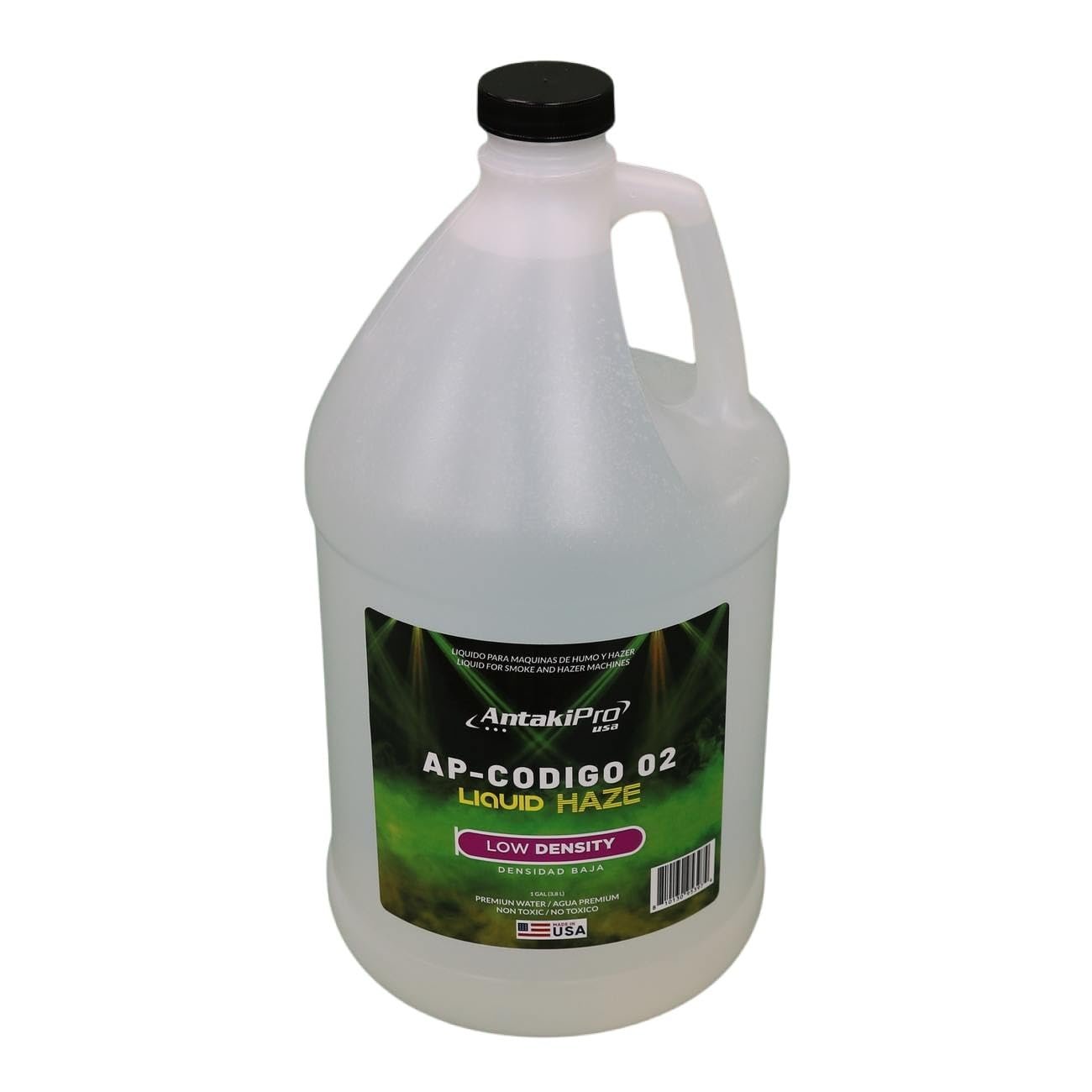 ANTAKIPRO AP-CODIGO2 Moderate Density Fog Liquid Haze Juice Non-Toxic Odorless Water-Based Fog Machine Fluid for All Standard Fog Machines - 1 Gallon