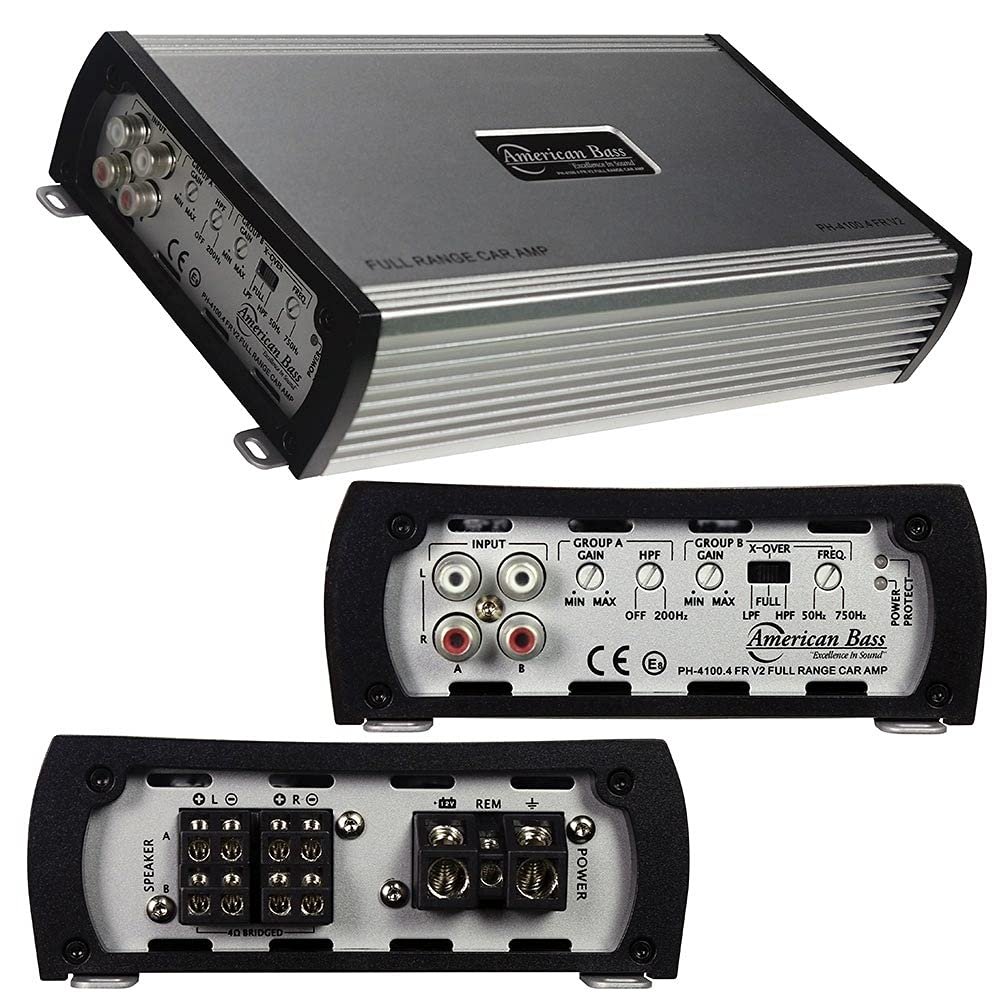 American Bass PH41004FRV2 Amp 4 Channel 2 Ohm Stable 480 Watts