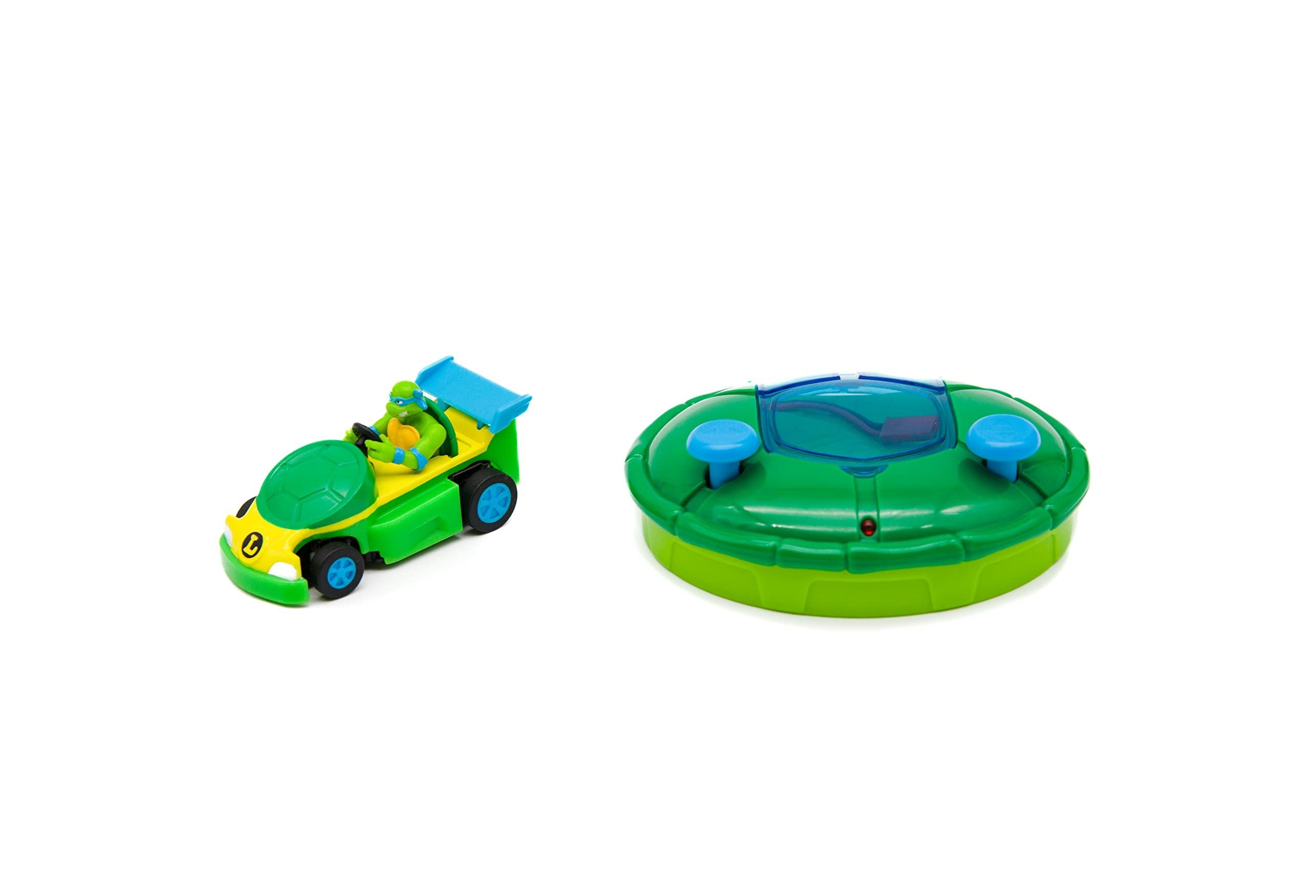 Teenage Mutant Ninja Turtles Toy, Leonardo Micro Shell Racer RC Vehicle, 2.4 GHz Turtle Half Shell Controller, TMNT Racing Toy for Kids, Classic Edition for Kids, Ages 5+