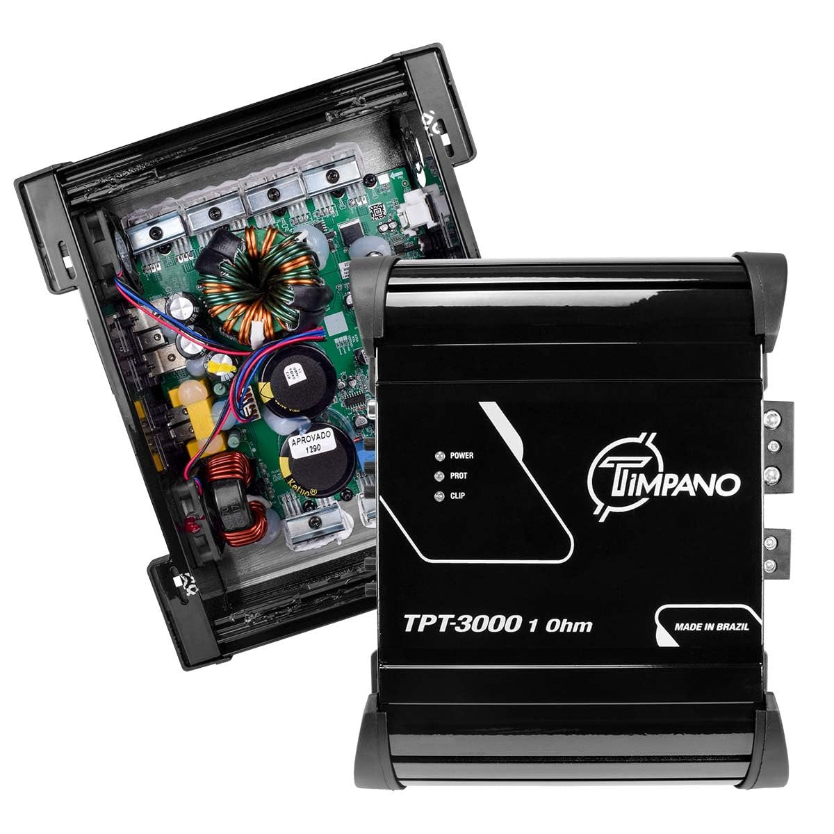 Timpano TPT-3000 1 Ohm Compact Amplifier 3000 Watts, 1 Channel, Full Range Amp Class D for Car Speakers, Loudspeakers, Drivers and Tweeters on Car Audio Systems