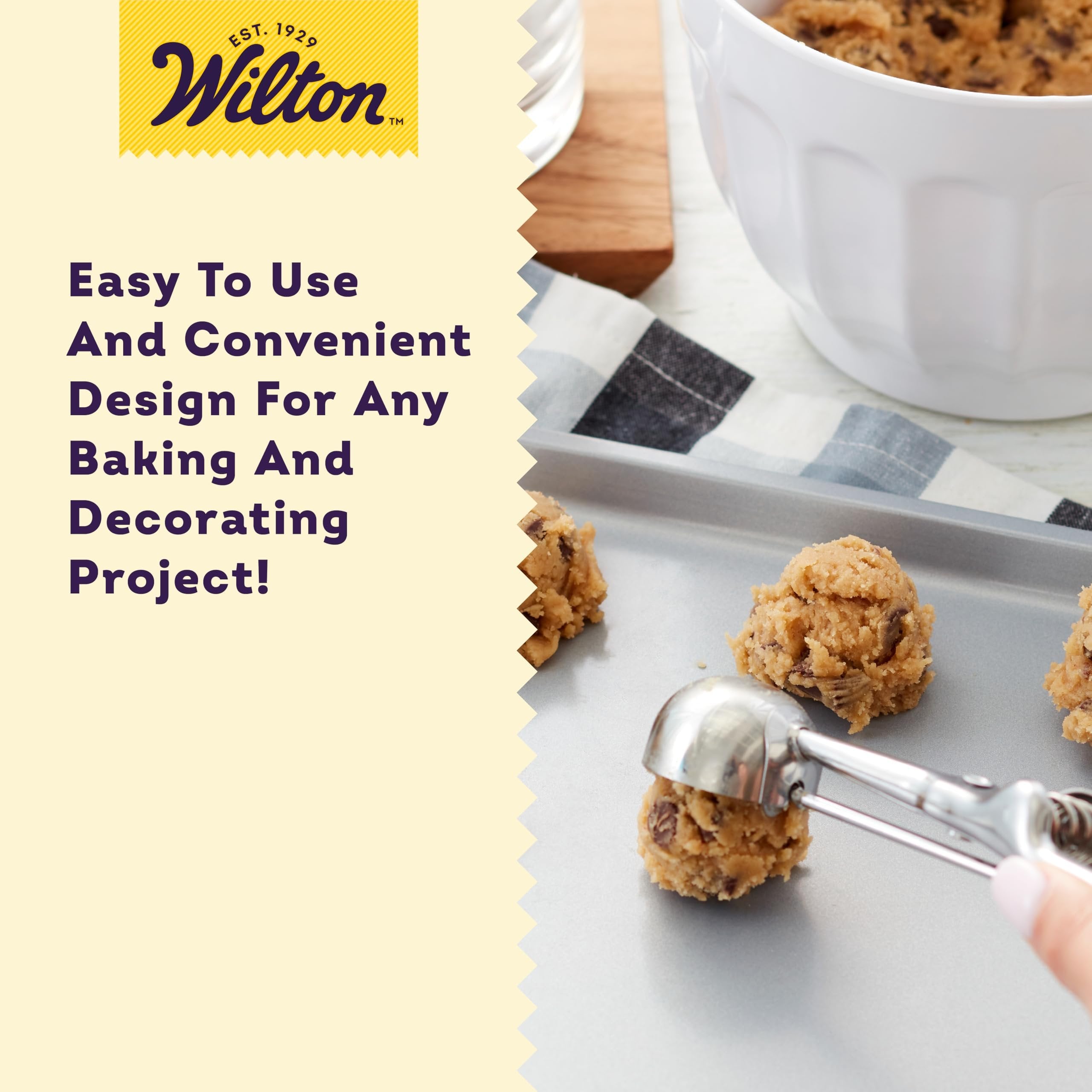 Wilton Stainless Steel Cookie Scoop, 1 Count (Pack of 1), Silver