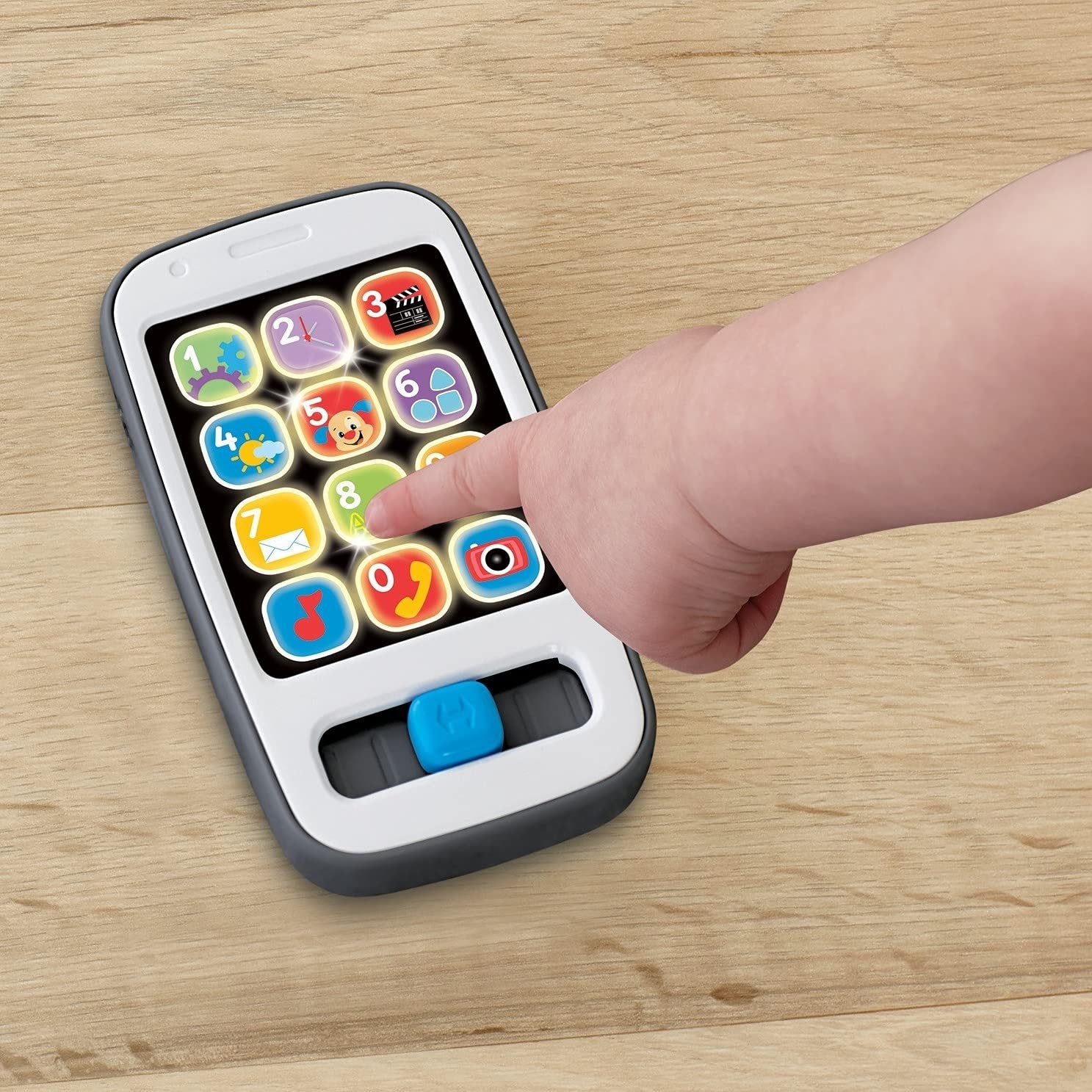 Fisher-Price Baby & Toddler Toy, Laugh & Learn Smart Phone, Gray with Lights & Educational Music for Infants Ages 6+ Months
