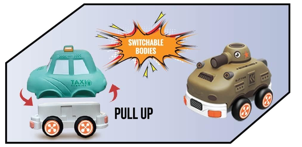 Skidz RC First Remote Control car for Toddlers, with Rubber Soft Cartoon Car Shells; Rc Cars for Babies with Lights, 3 Cute Cartoon Shells Included, Great Gift for Kids 3+ (Bee)