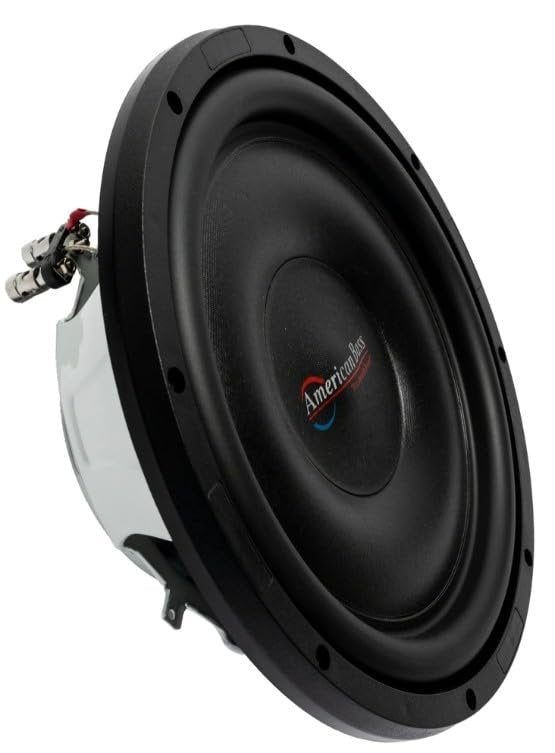 American Bass Titanium Series 12” Slim Subwoofer, 600W RMS / 1200W Max, Dual 4 Ohm, 2.5” Voice Coil, 70oz Magnet, Shallow Mount Subwoofer 12 Inch Slim for Trucks, Motorcycles, and Compact Installs